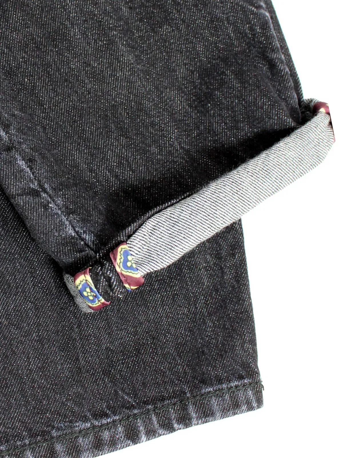 E. Marinella Jeans Black Zip Fly 32 Slim Fit Hand Made Denim REDUCED - SALE