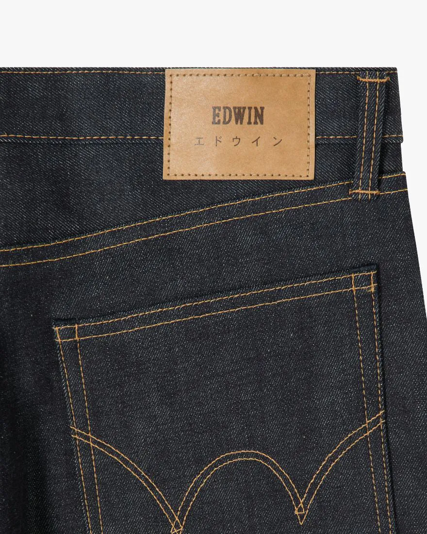 Loose Fit Mens Jeans by Edwin - Made in Japan with 13.5oz Kaihara Pure Indigo Rainbow Selvage Denim in Blue, Unwashed