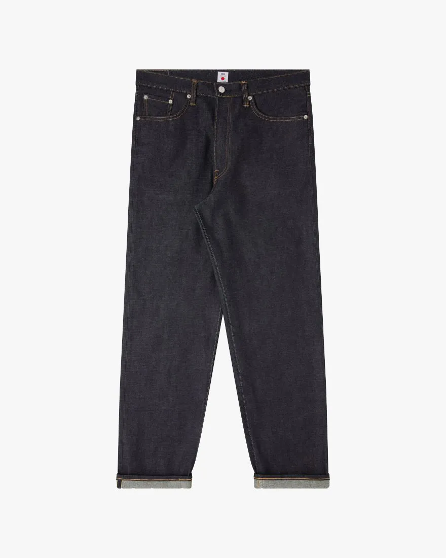 Loose Fit Mens Jeans by Edwin - Made in Japan with 13.5oz Kaihara Pure Indigo Rainbow Selvage Denim in Blue, Unwashed