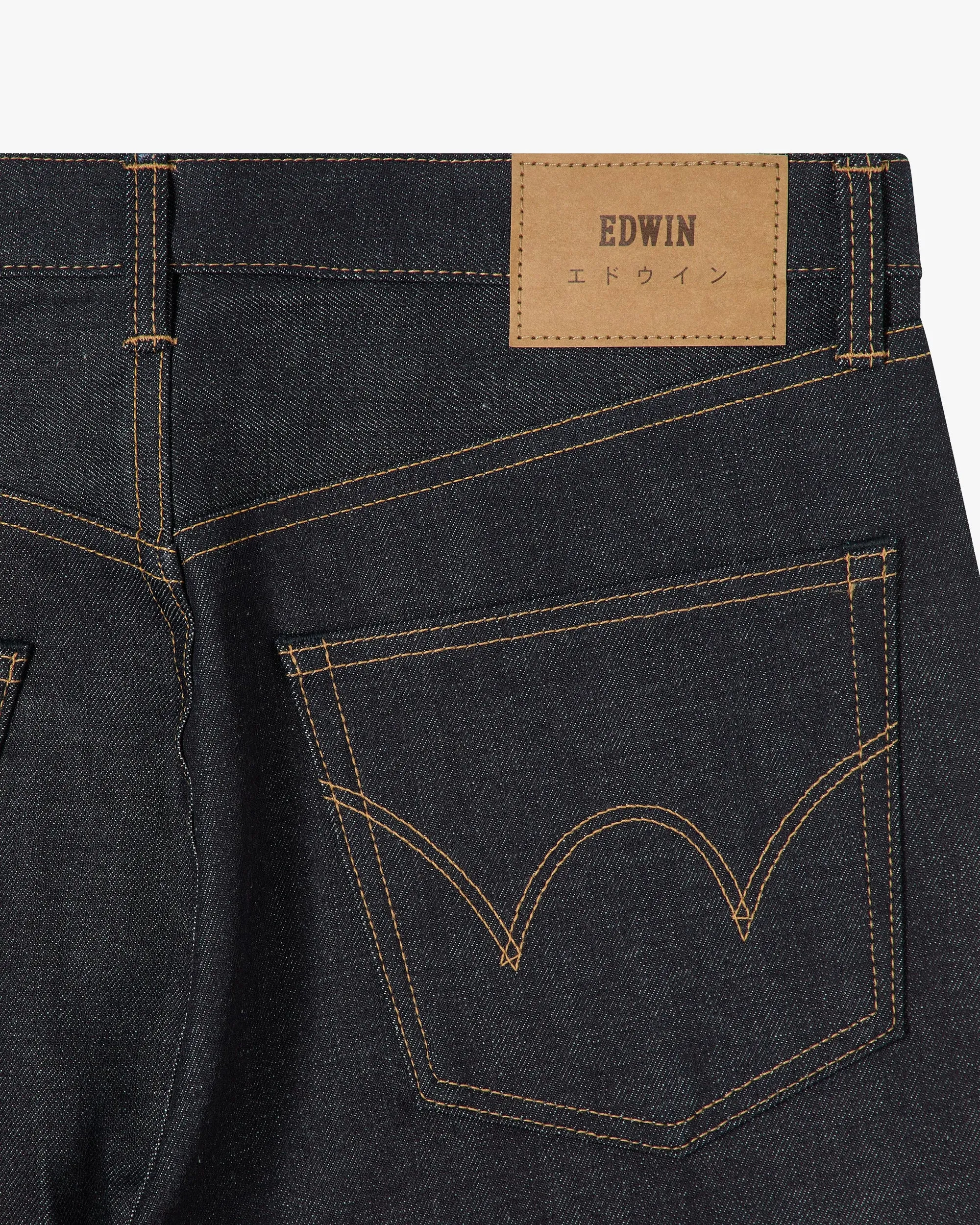 Edwin Made In Japan Loose Tapered Mens Jeans - 13.5oz Kaihara Dark Pure Indigo Rainbow Selvage Denim / Blue Unwashed