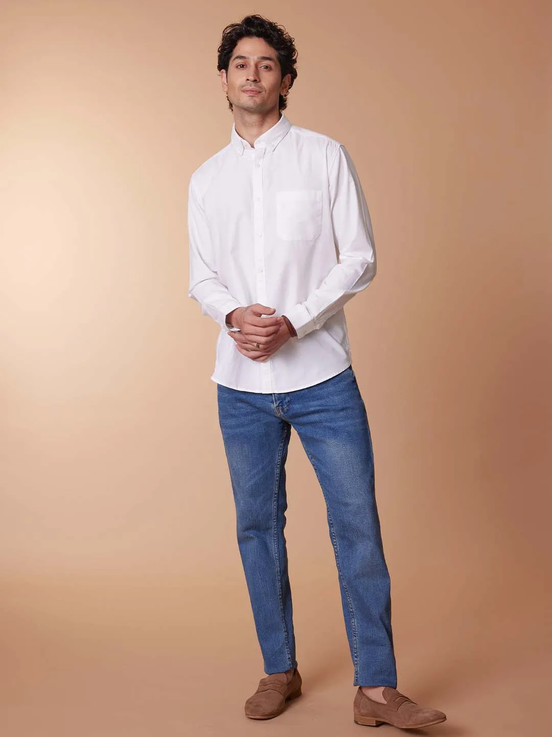 Essential Oxford Button Down White Shirt - Replay ( Pack of 2)