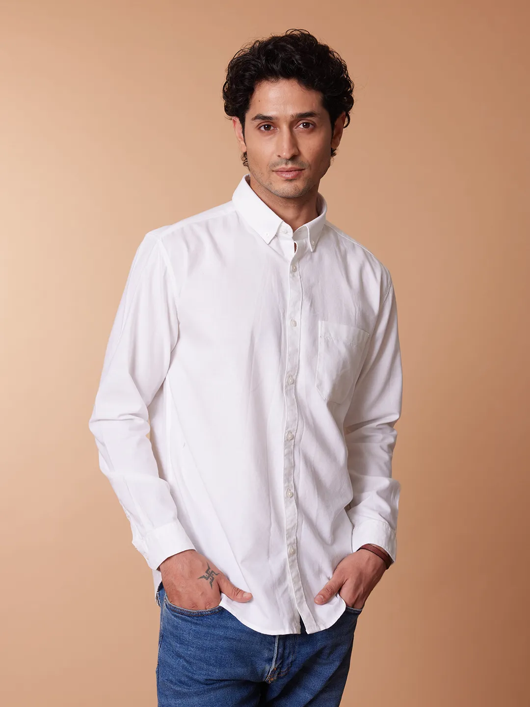 Essential Oxford Button Down White Shirt - Replay ( Pack of 2)