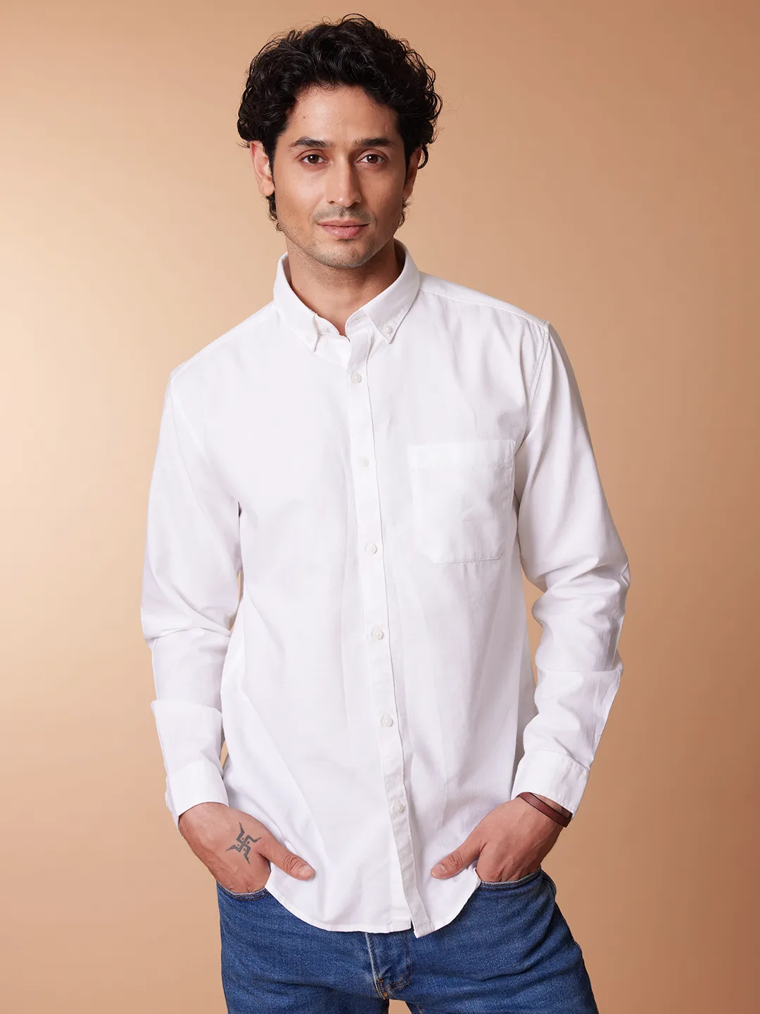 Essential Oxford Button Down White Shirt - Replay ( Pack of 2)