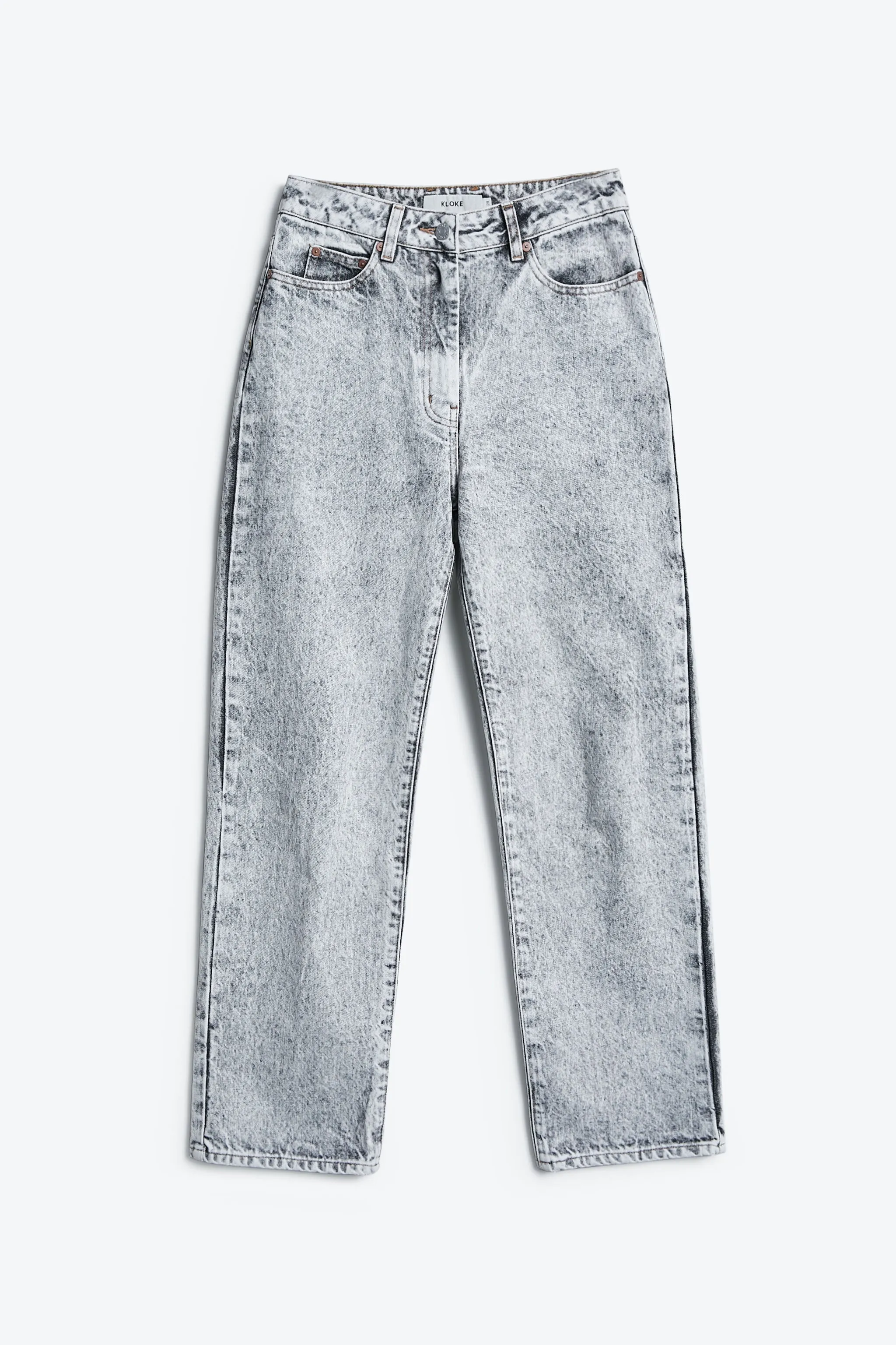 Optimized Title: Ecru Acid Wash Evade Straight Leg Jeans for a Stylish, Casual Look