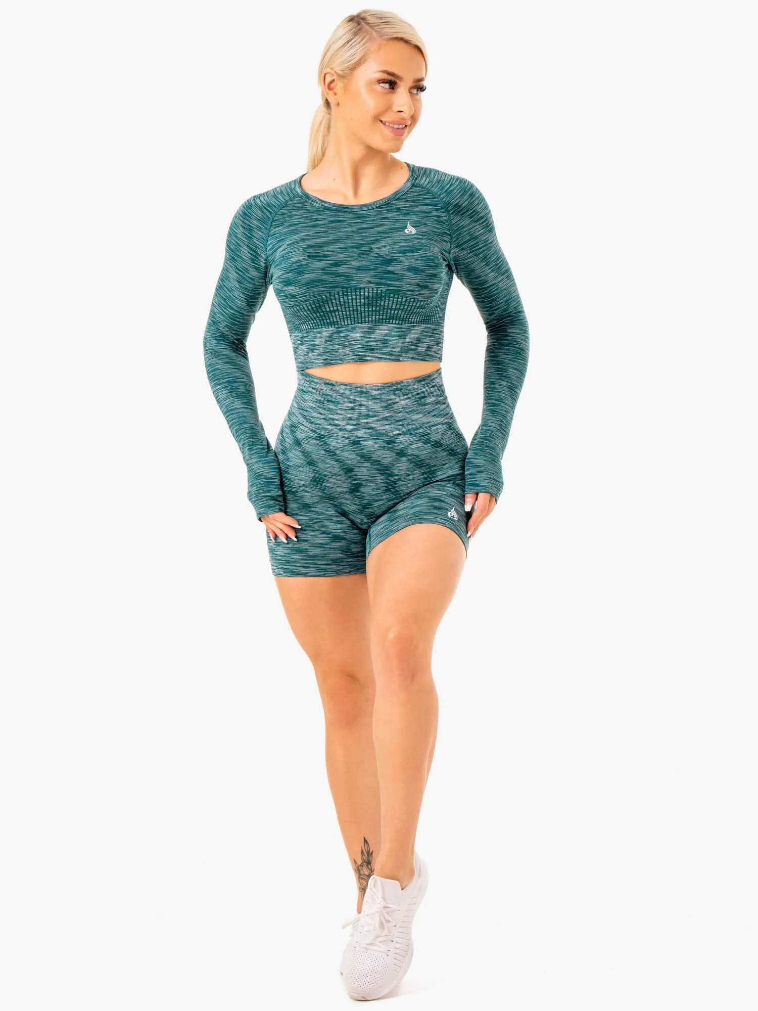 Evolve Seamless Long Sleeve Top - Teal