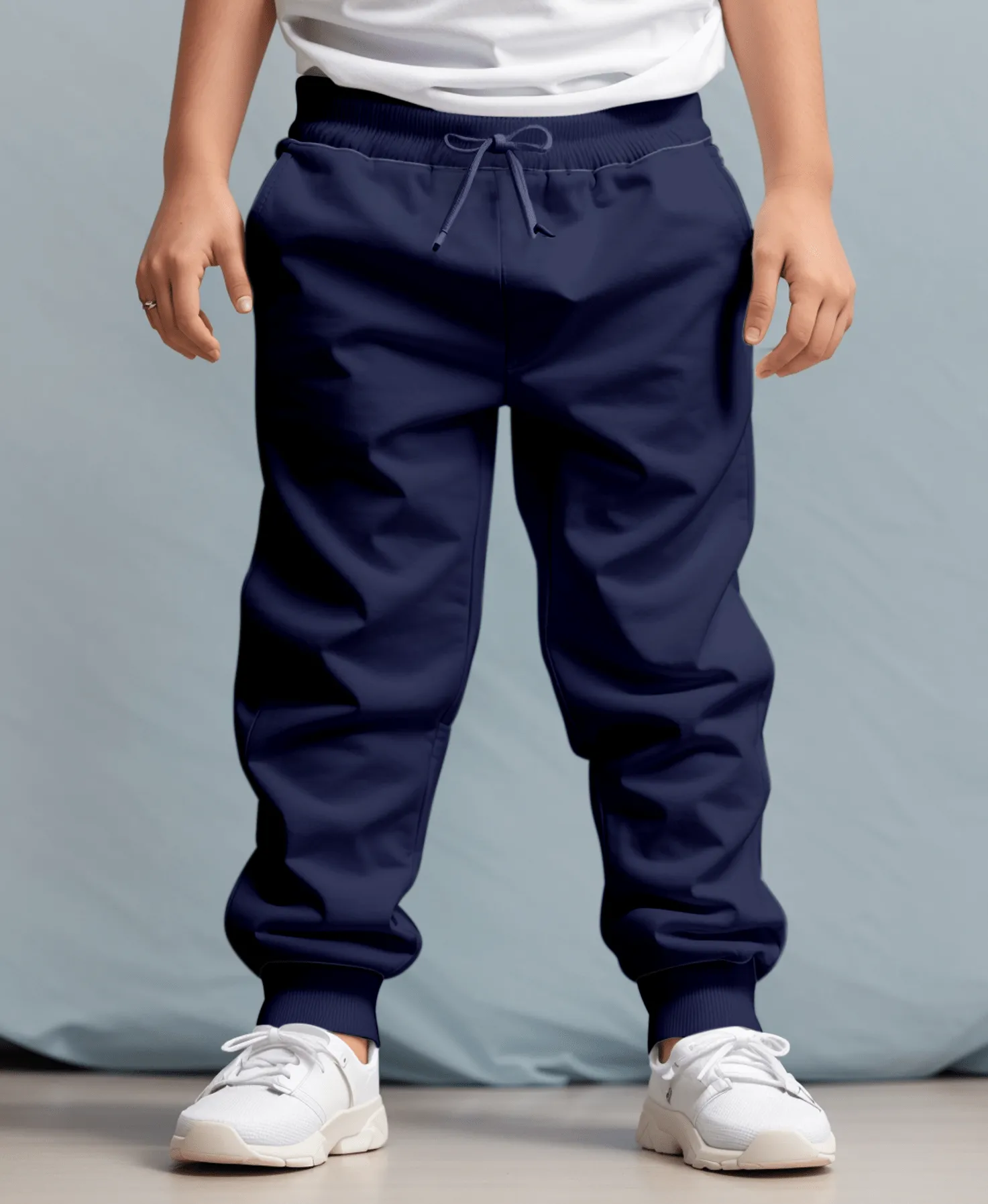 Fluffy Friends Ohana - Kids Solid Navy Jogger