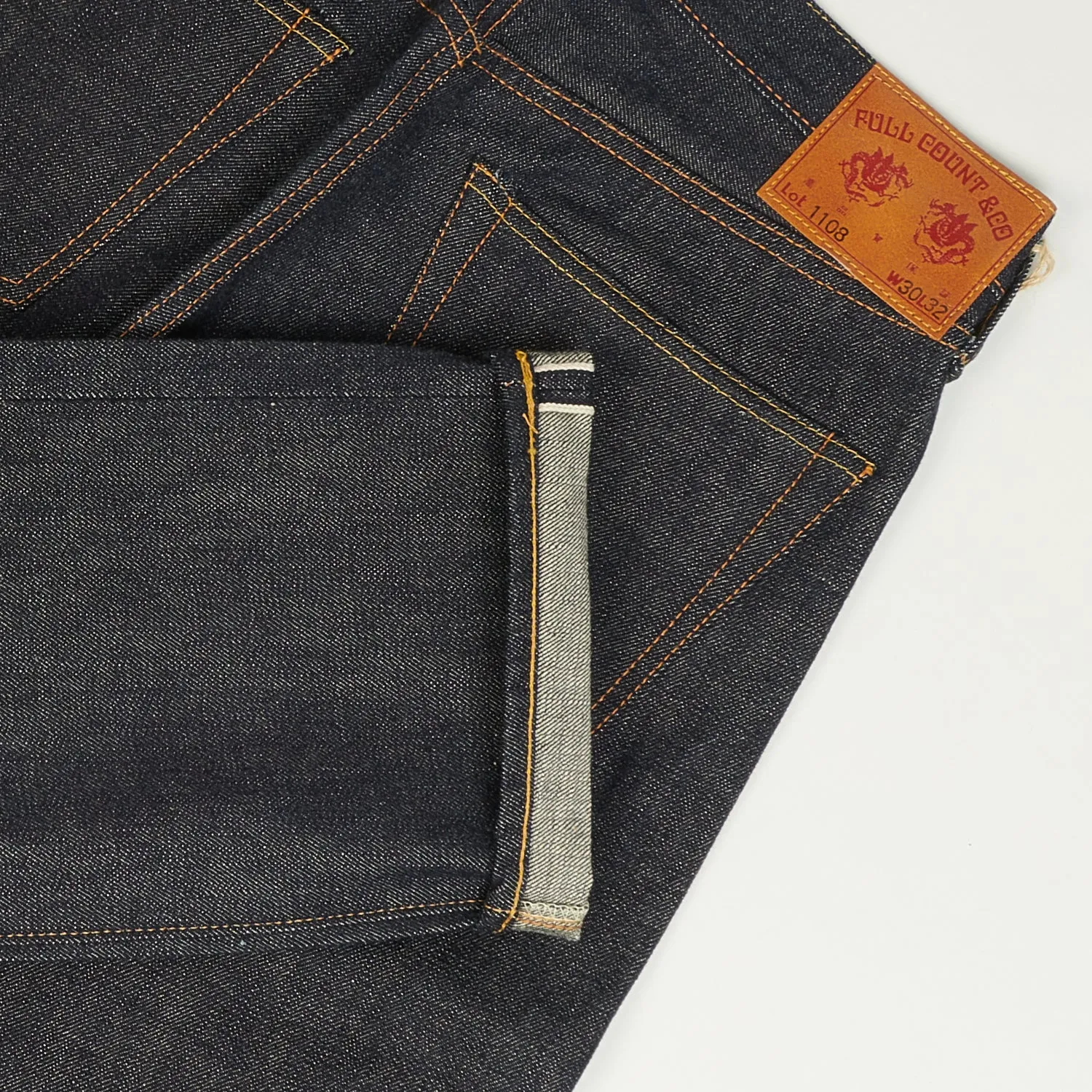 Full Count 1108 13.7oz 'Plain Pocket' Regular Straight Jean - Raw