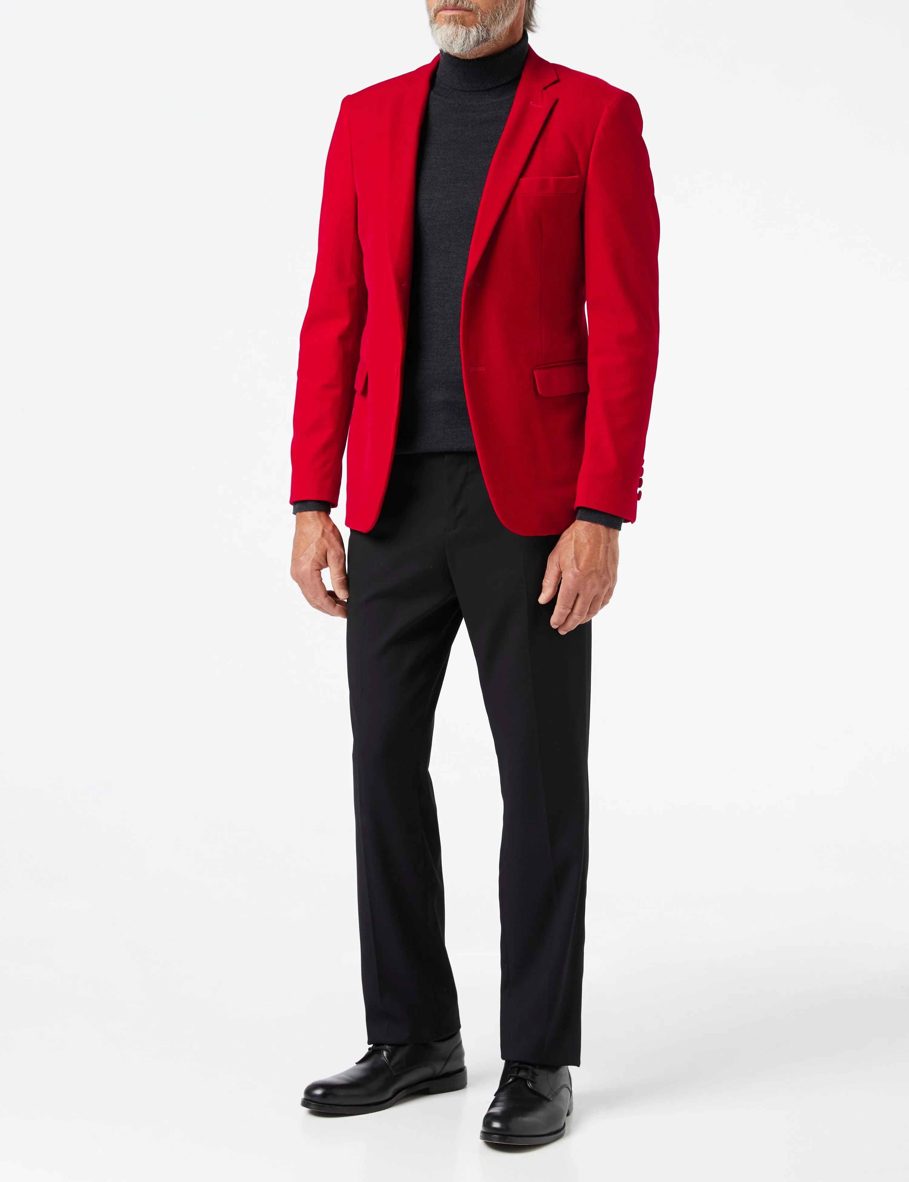 GARY- RED VELVET BLAZER