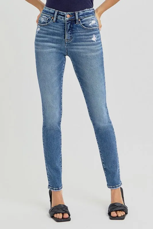 GINNY TUMMY CONTROL HIGH RISE ANKLE SLIM SKINNY JEANS