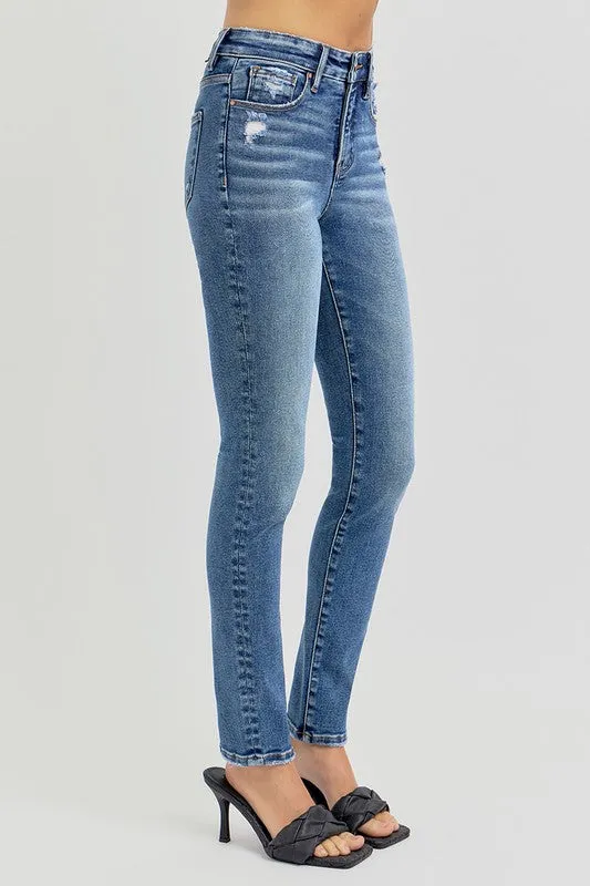 GINNY TUMMY CONTROL HIGH RISE ANKLE SLIM SKINNY JEANS