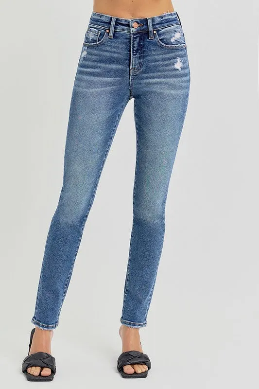 GINNY TUMMY CONTROL HIGH RISE ANKLE SLIM SKINNY JEANS