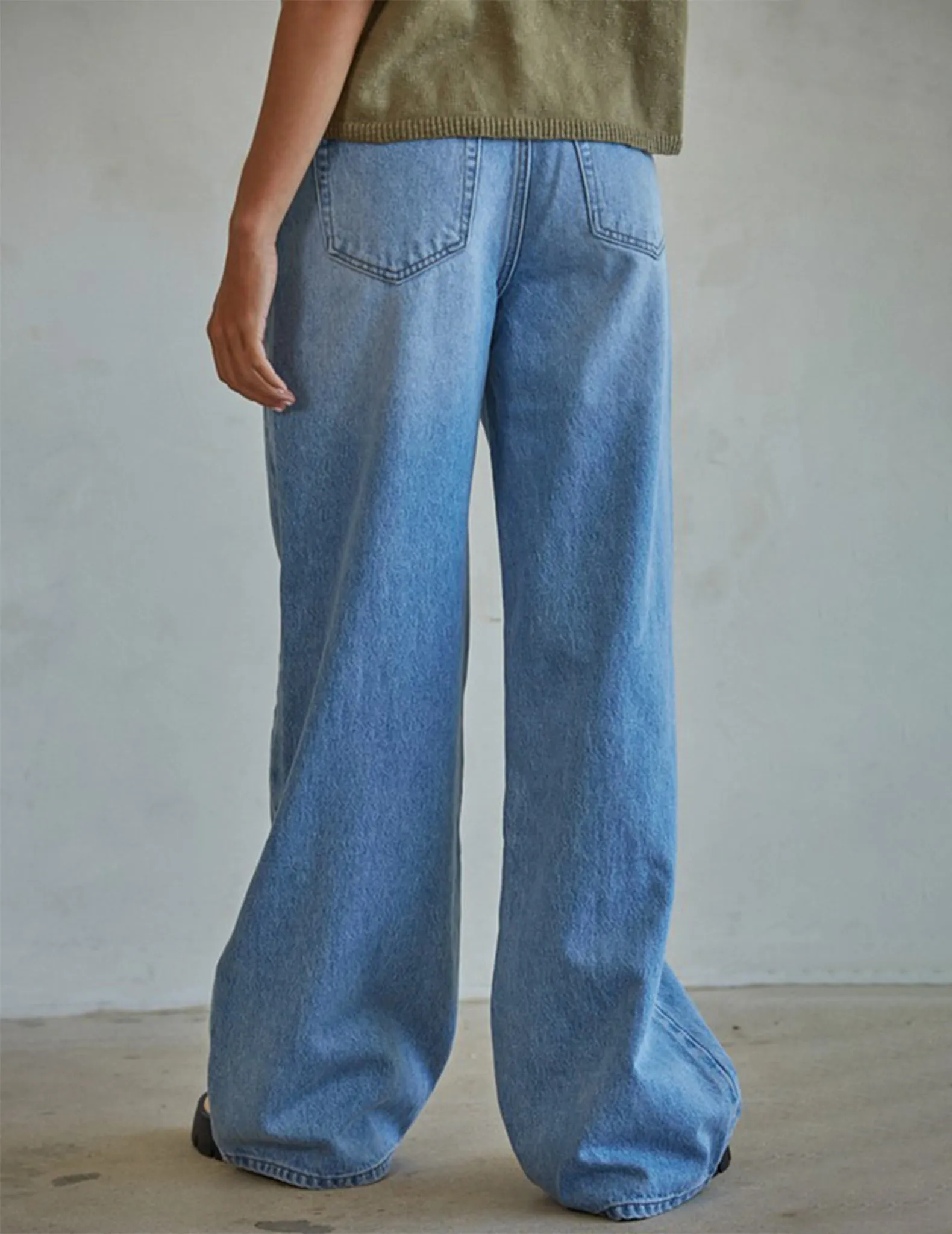 Goldie Wide Leg Vintage Wash Jeans