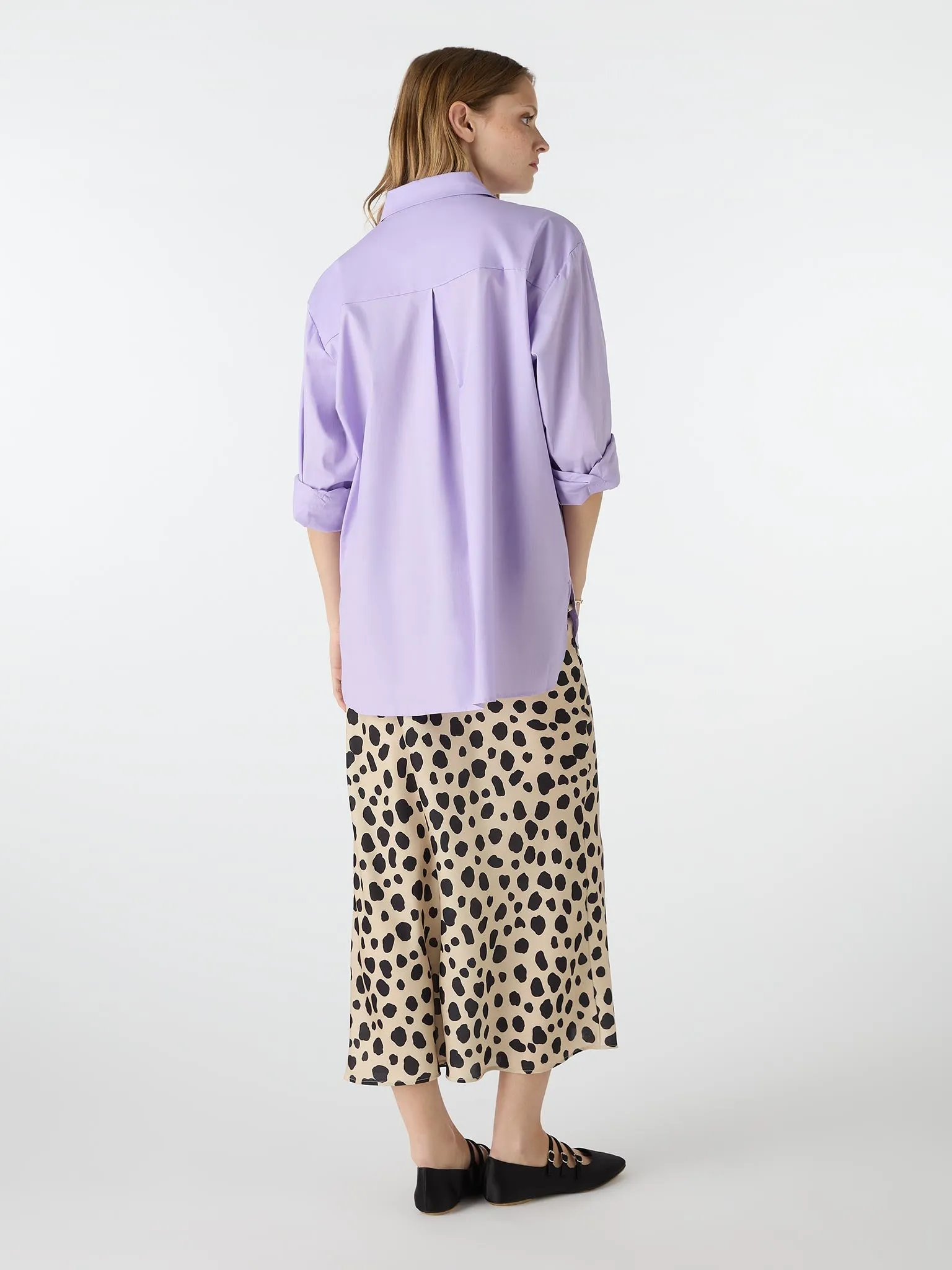 Haydon Boyfriend Shirt in Lilac