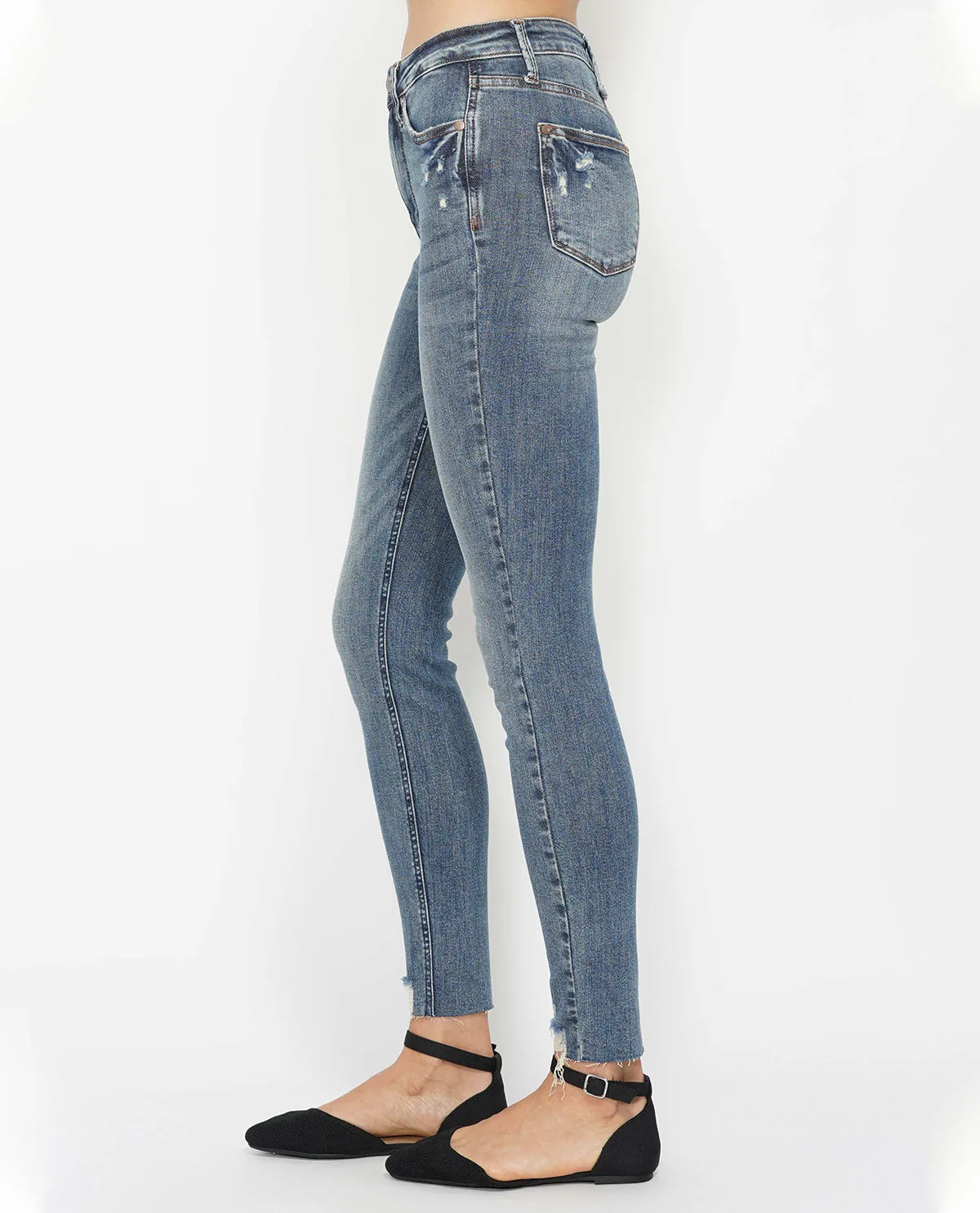 Judy Blue High Waist Tummy Control Destroy Hem Skinny Jean