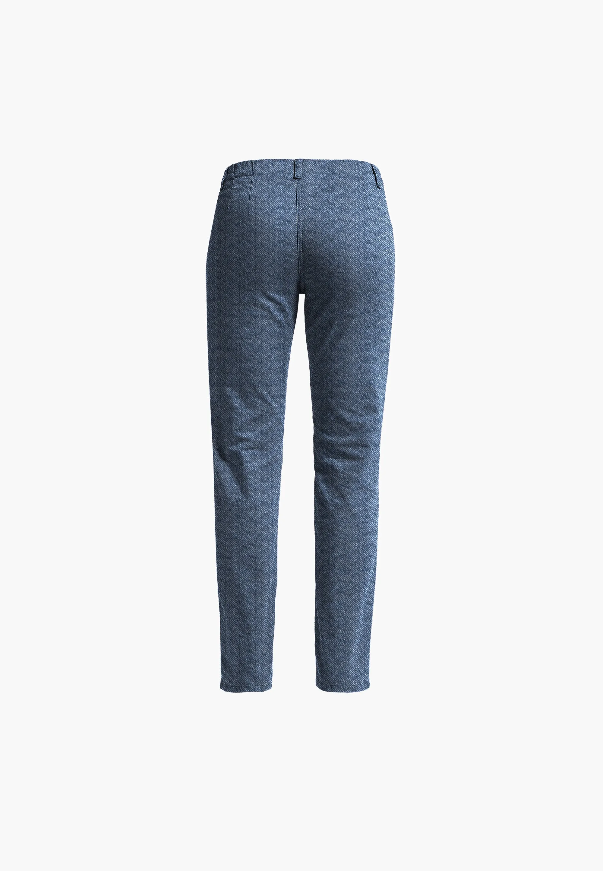 Kelly Regular - Medium Length - Blue Denim Herringbone