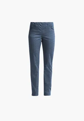 Kelly Regular - Medium Length - Blue Denim Herringbone