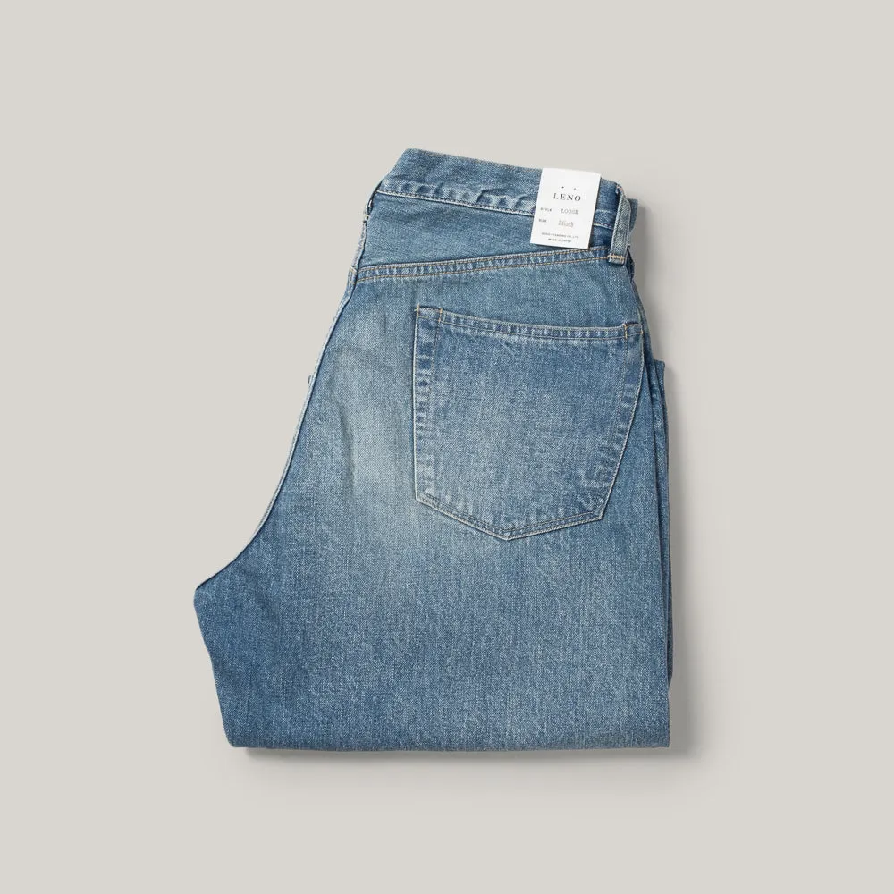 LENO LOOSE TAPERED JEAN - FADE INDIGO