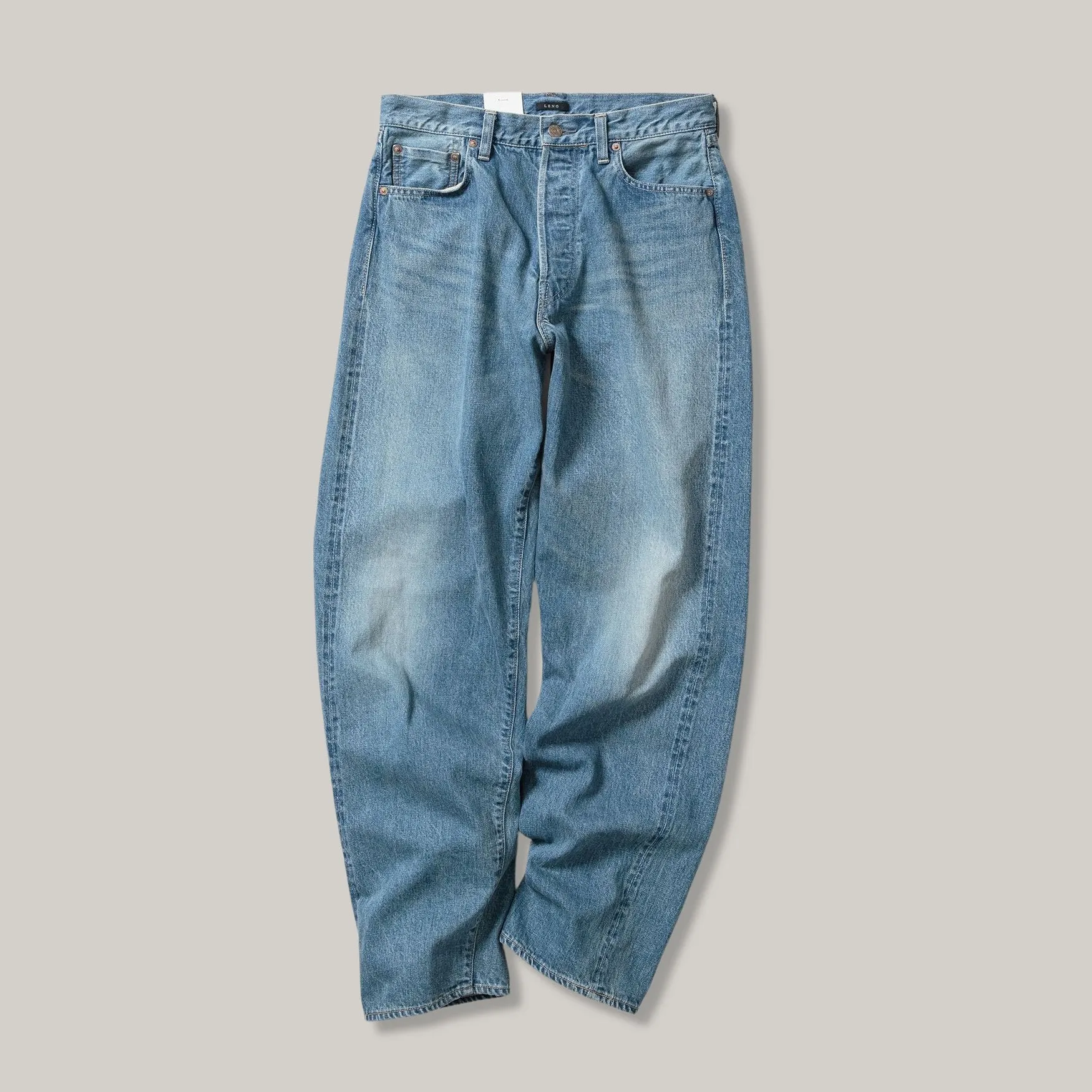 LENO LOOSE TAPERED JEAN - FADE INDIGO