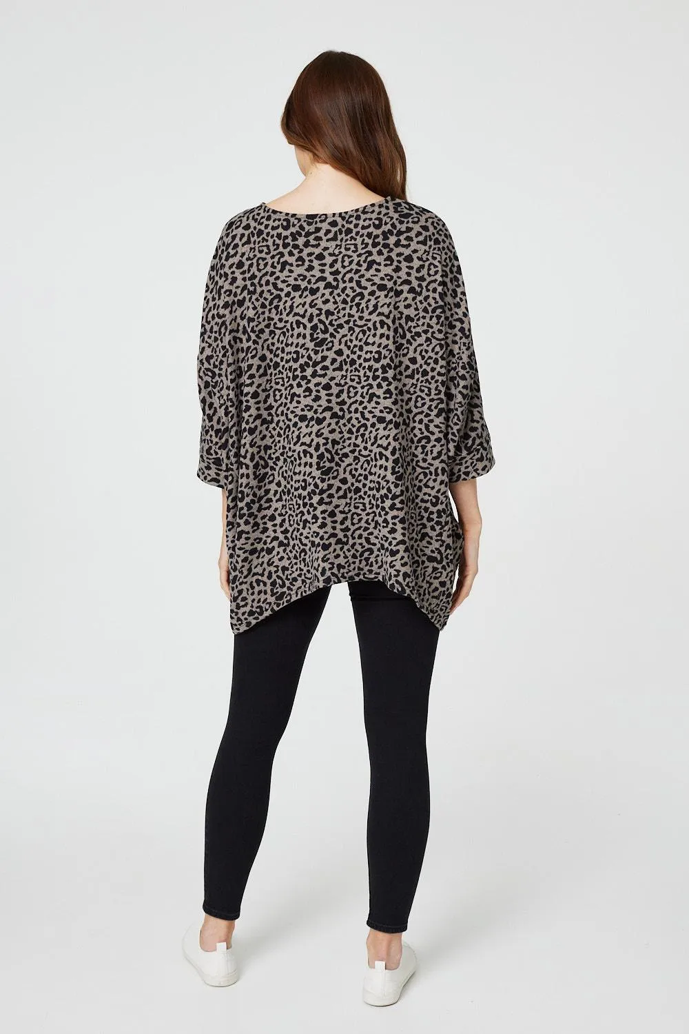 Leopard Print Oversized Top