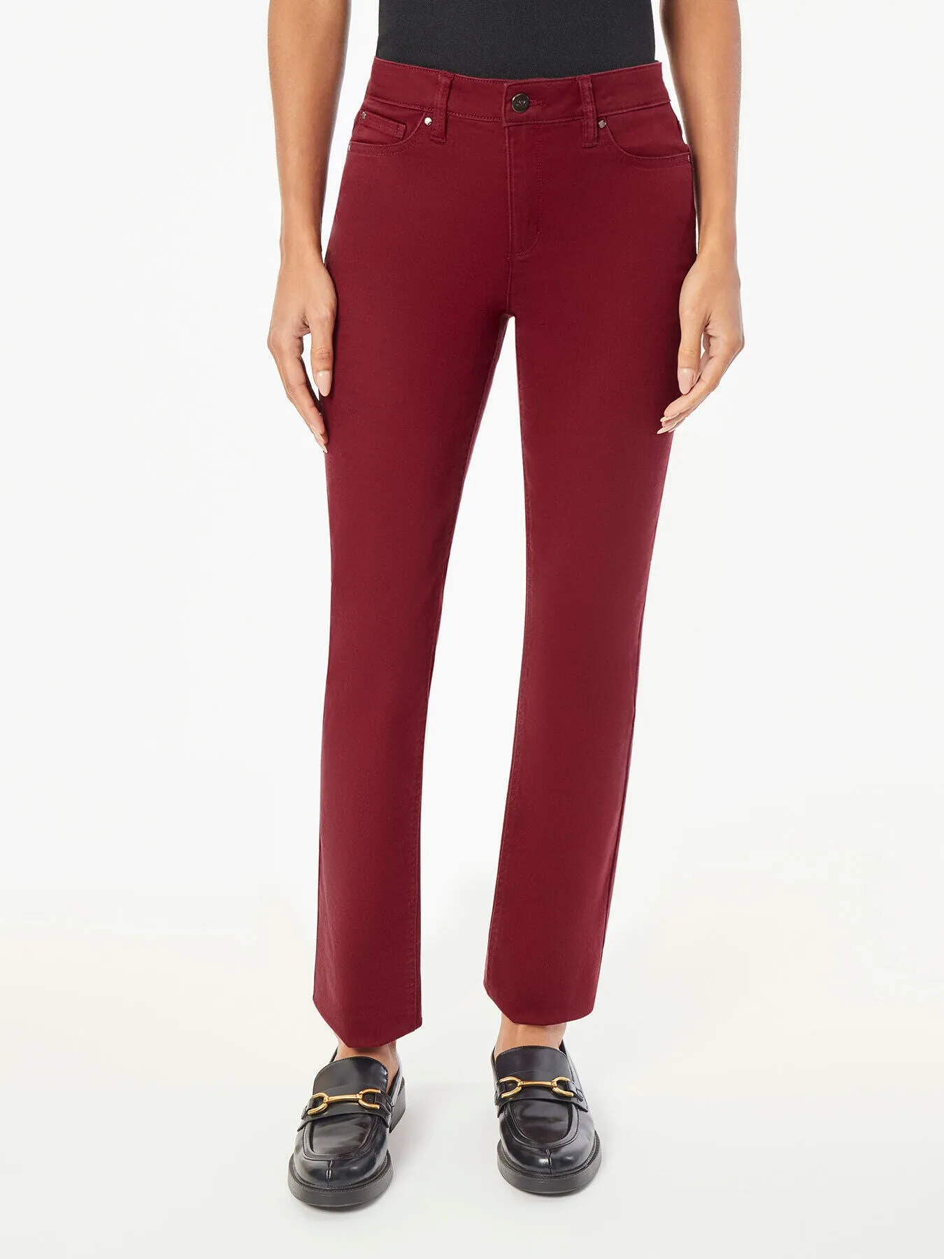 Lexington Straight Leg Jeans, Bordeaux