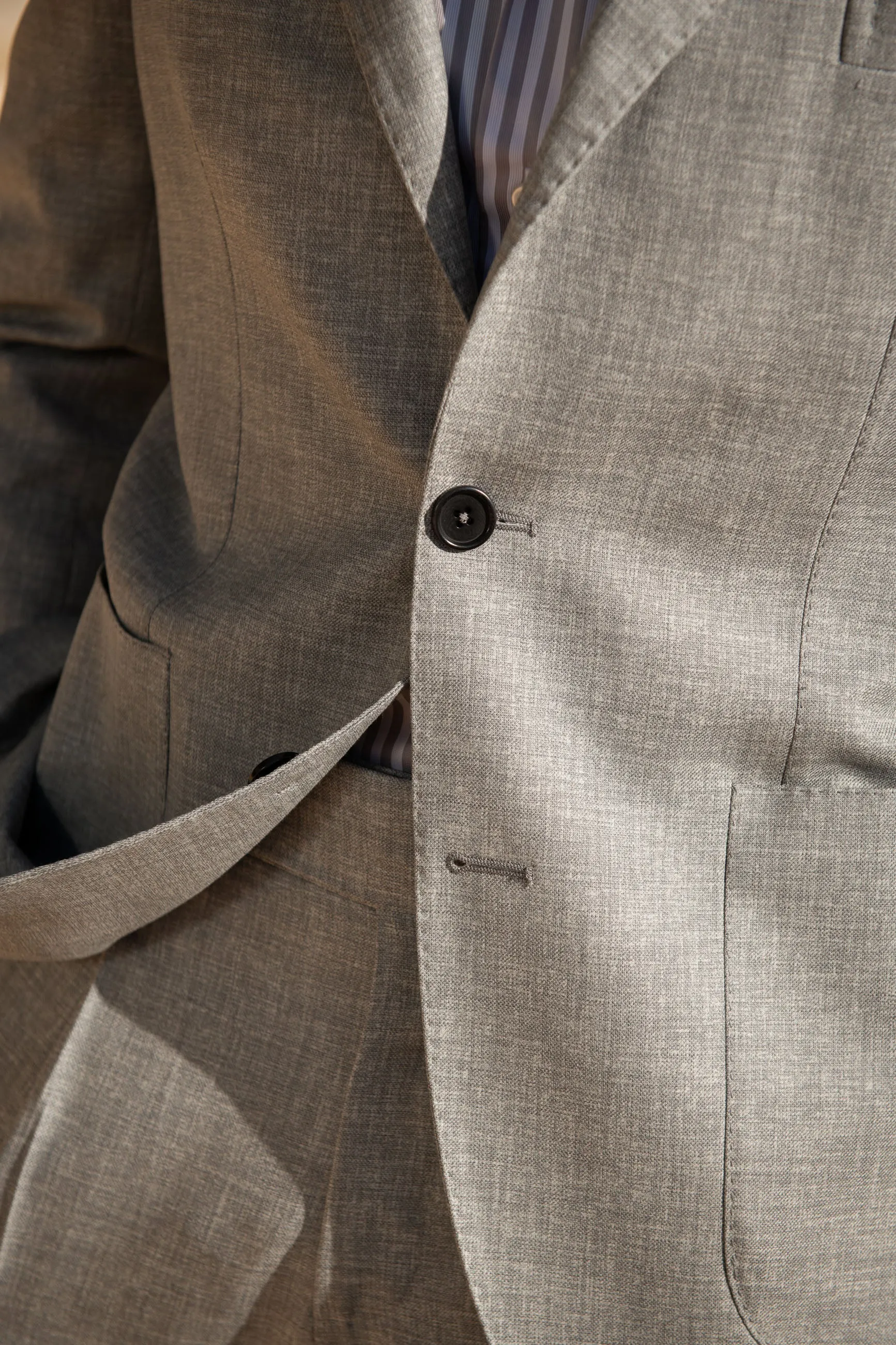 Light grey wool suit - Made in Italy