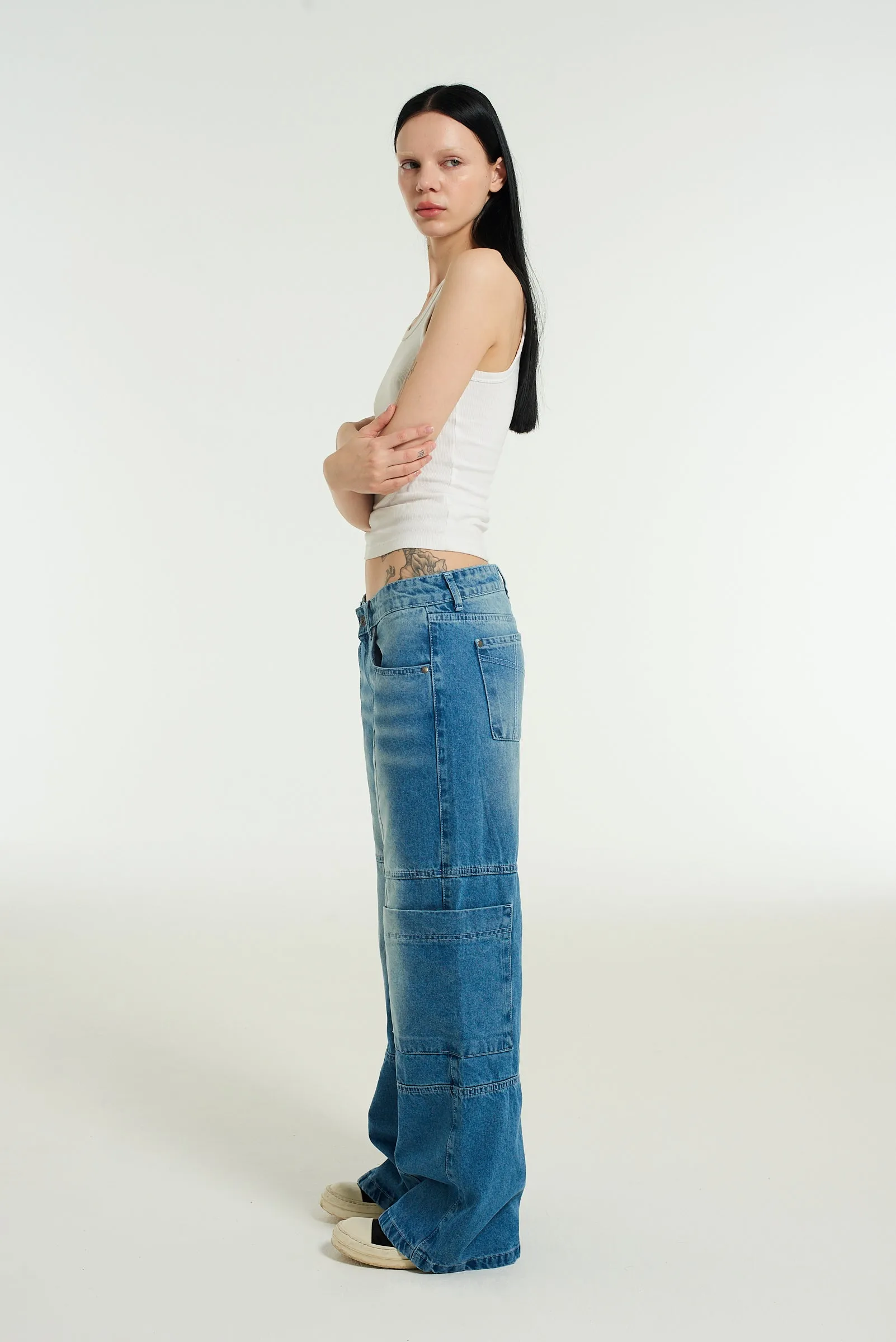 Low Rise Jean - Light Blue