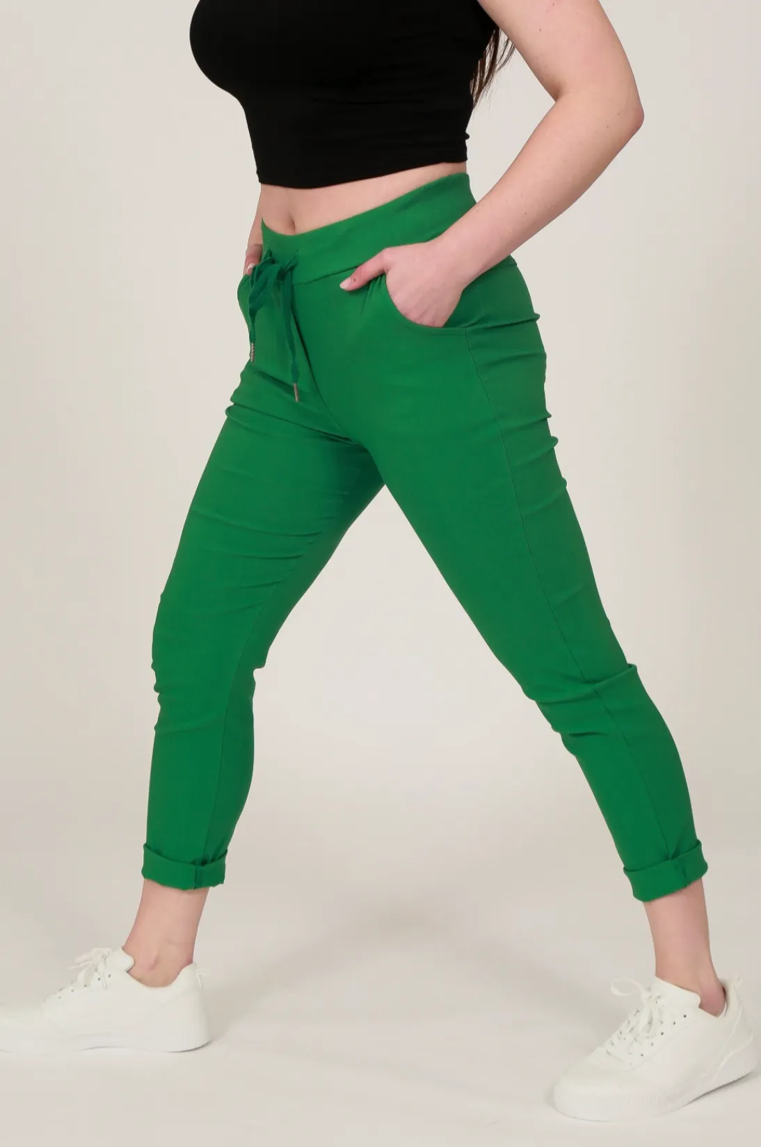 Magic Plain Trousers in Shades of Green