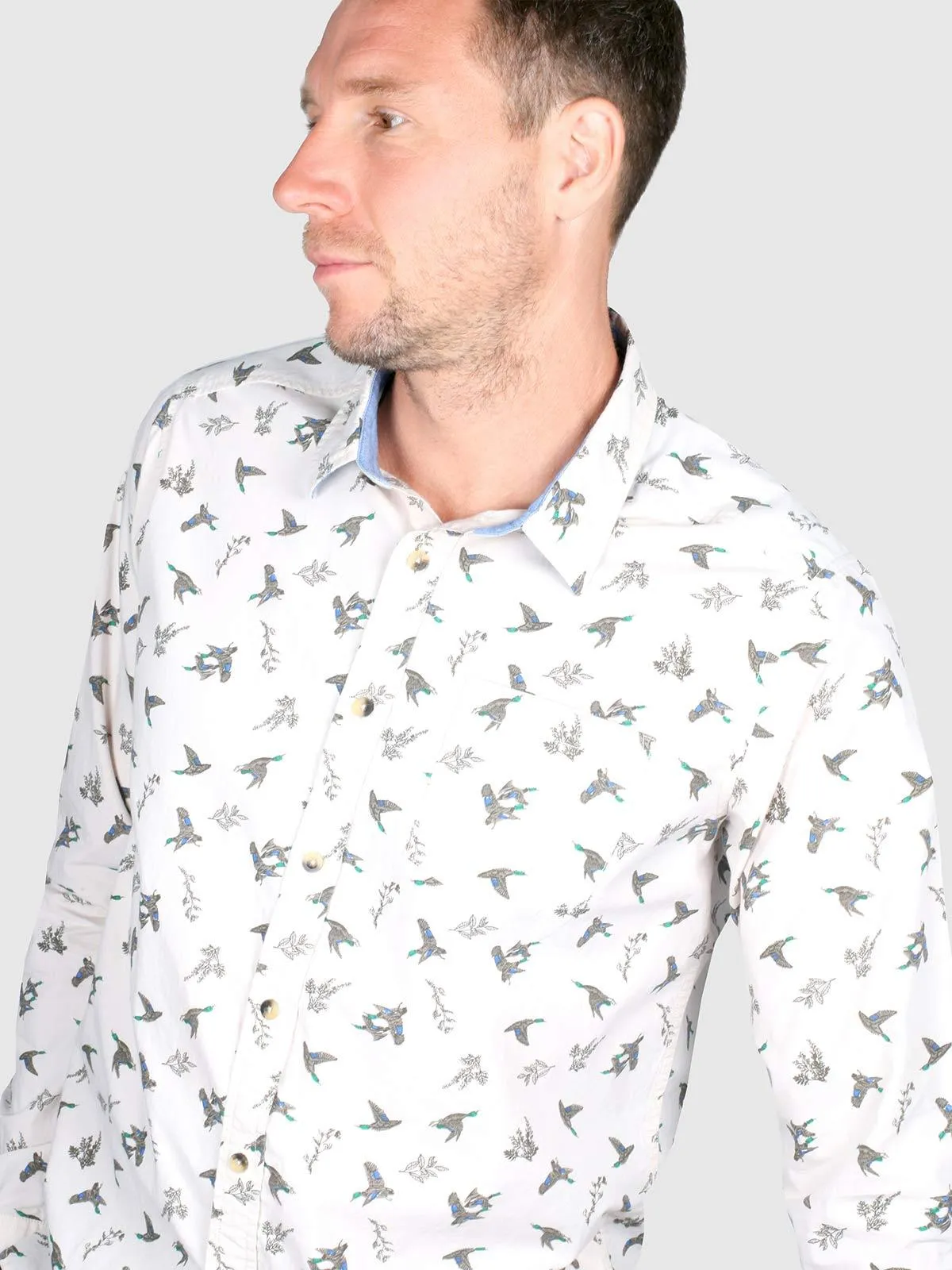 Mallards Fairtrade Organic Cotton Long Sleeve Printed Shirt