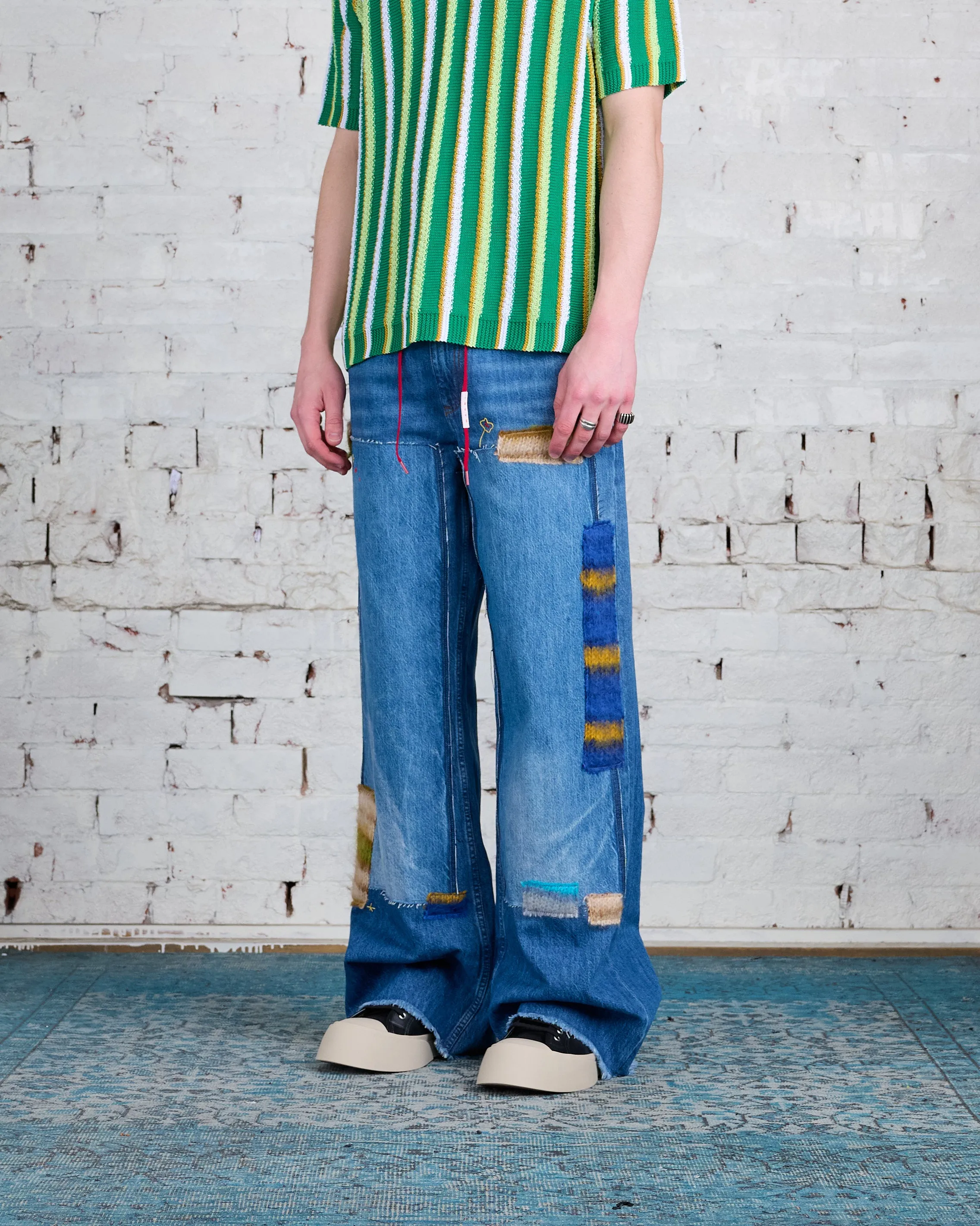 Marni Stonewash Mohair Patch Jean Iris Blue