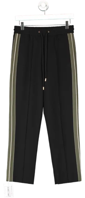 ME EM Black Contrast Side Stripe Joggers UK S