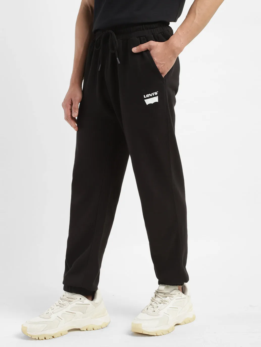 Men's Black Regular Fit Joggers