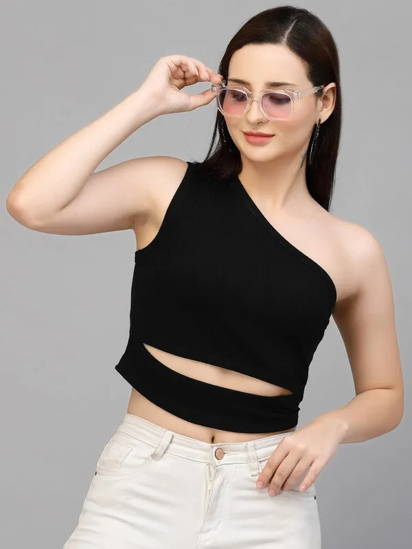 Odour Free Women'S One Shoulder Crop Top