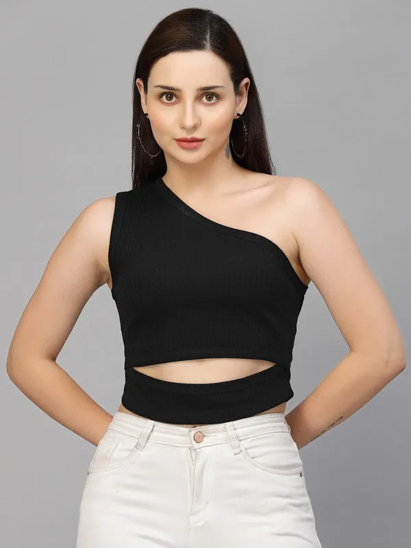 Odour Free Women'S One Shoulder Crop Top