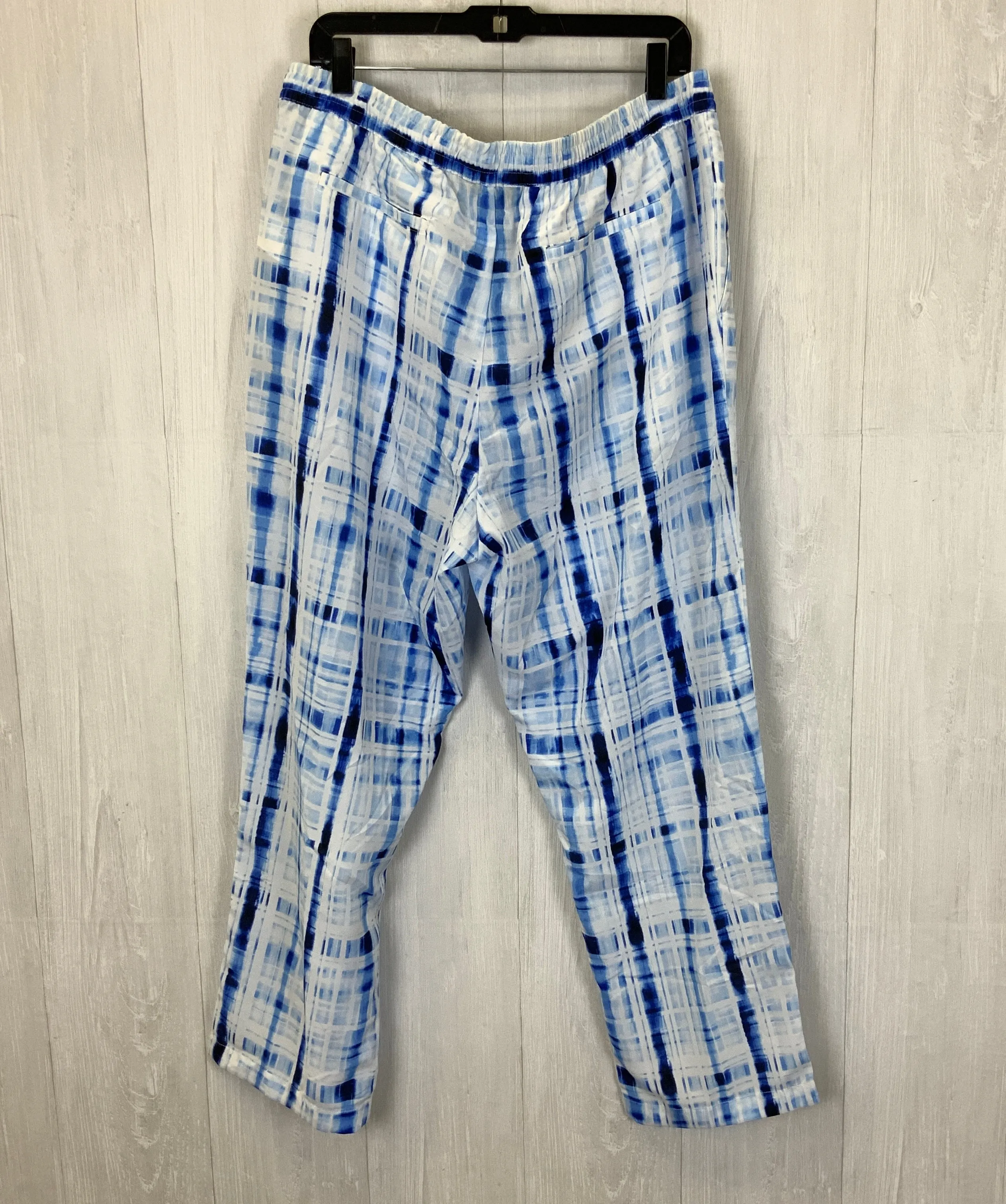 Pants Joggers By Lauren By Ralph Lauren In Blue & White, Size: 16