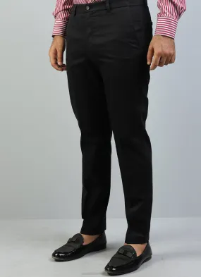 Plain Black, Wrinkle Free, 100% Cotton, Semi Formal Trouser