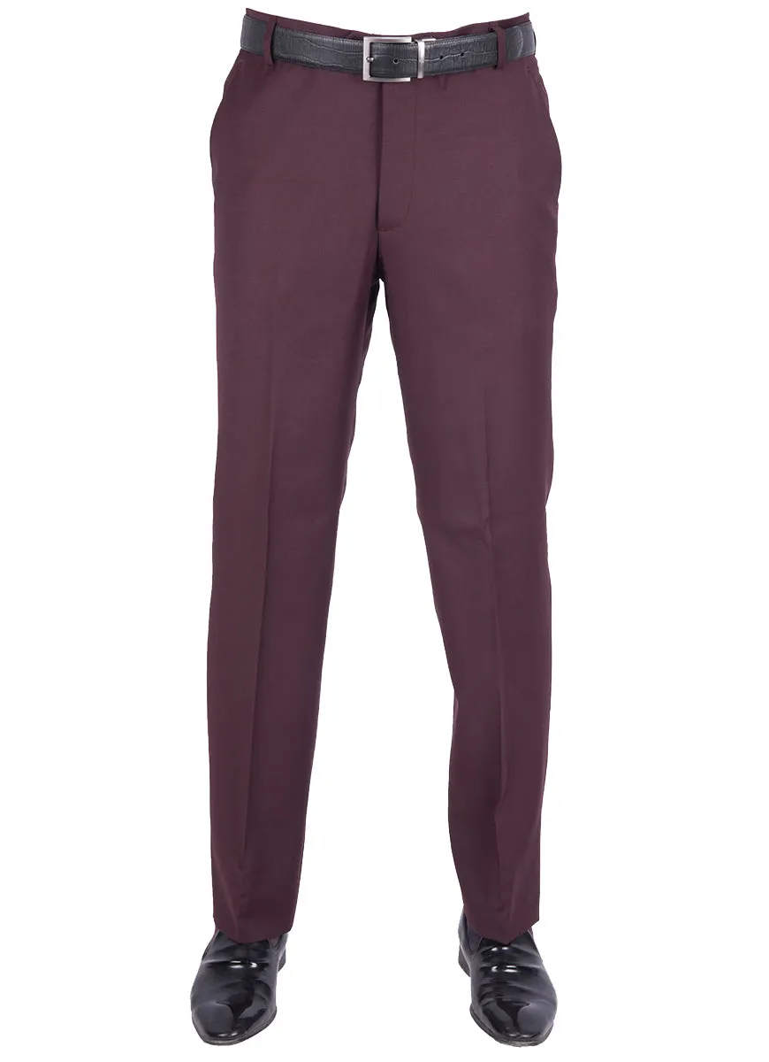 Plain Maroon, Tropicle Exclusive Wool Blend Formal Trouser