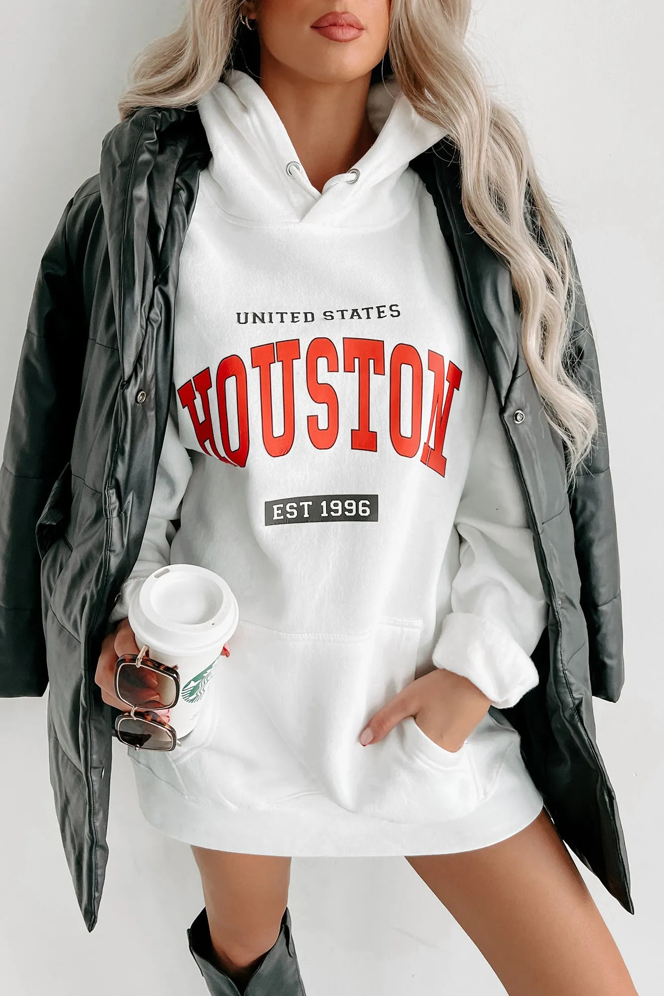 "Houston" Graphic - Multiple Shirt Options (White) - Print On Demand