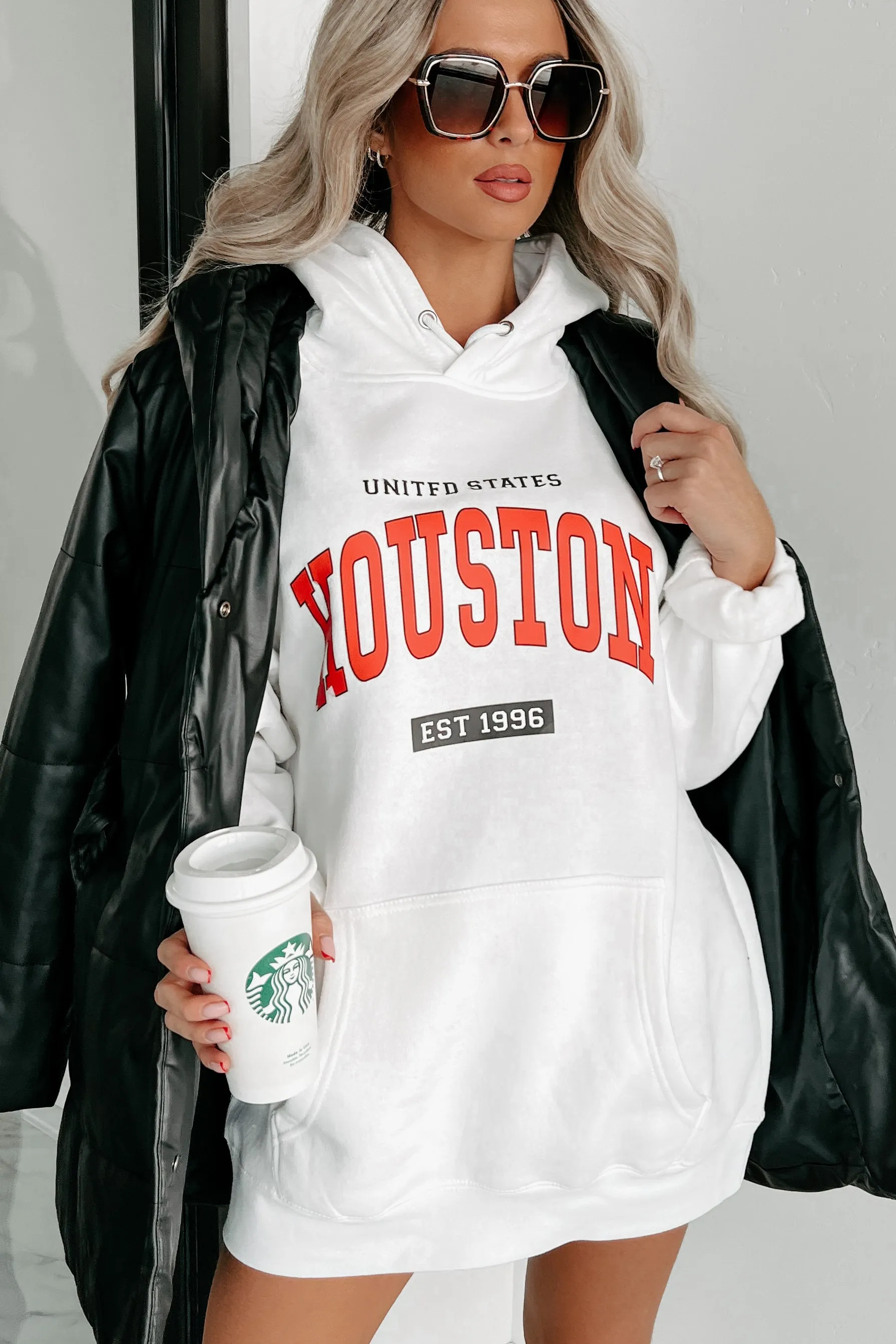 "Houston" Graphic - Multiple Shirt Options (White) - Print On Demand