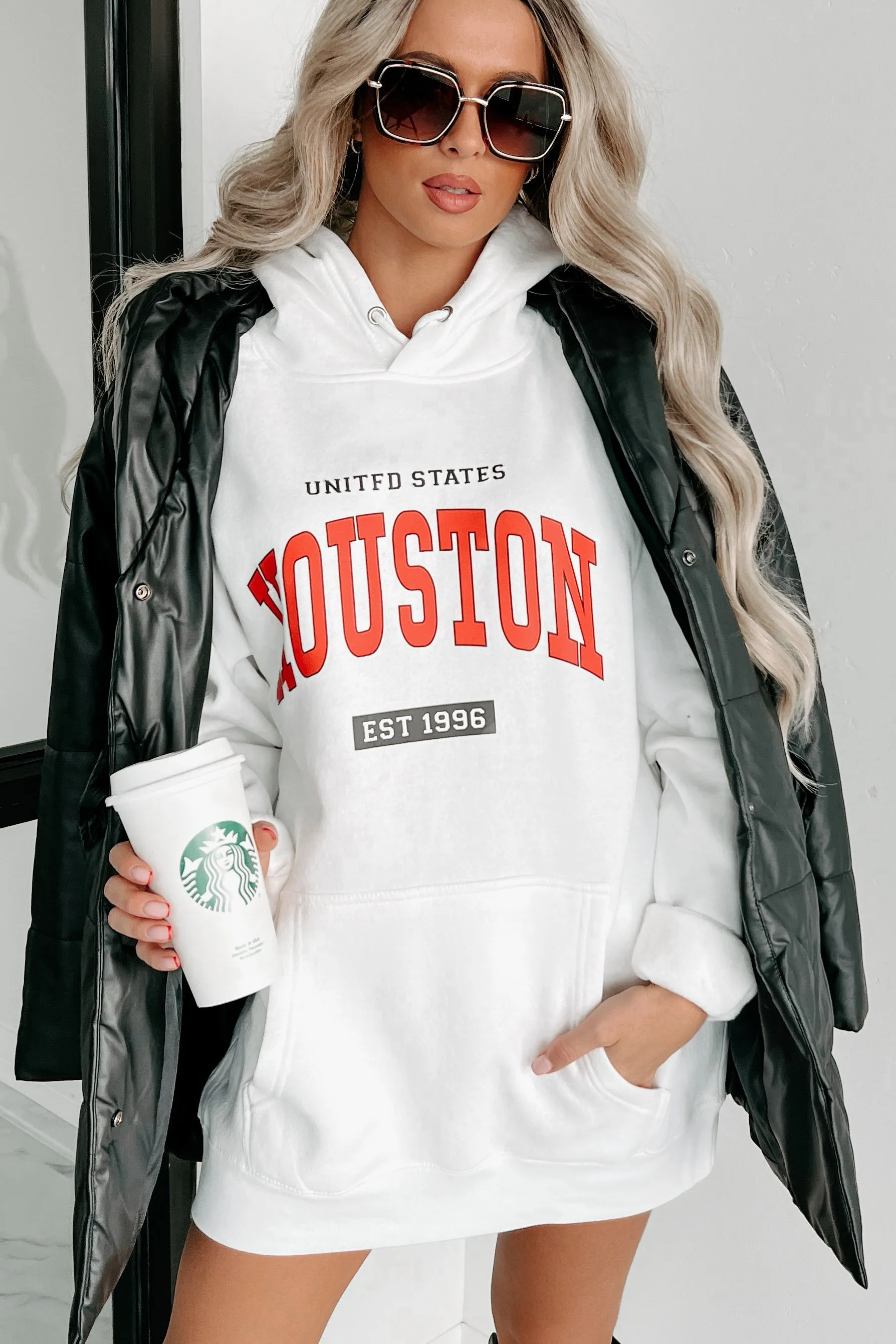 "Houston" Graphic - Multiple Shirt Options (White) - Print On Demand