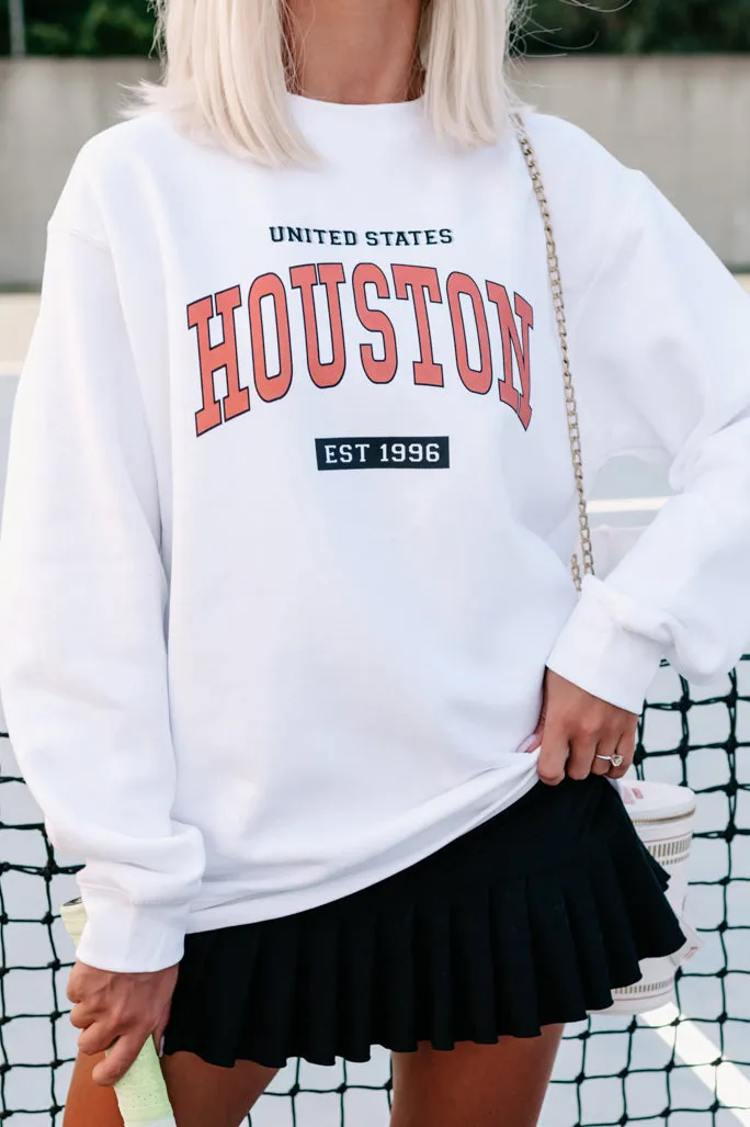 "Houston" Graphic - Multiple Shirt Options (White) - Print On Demand