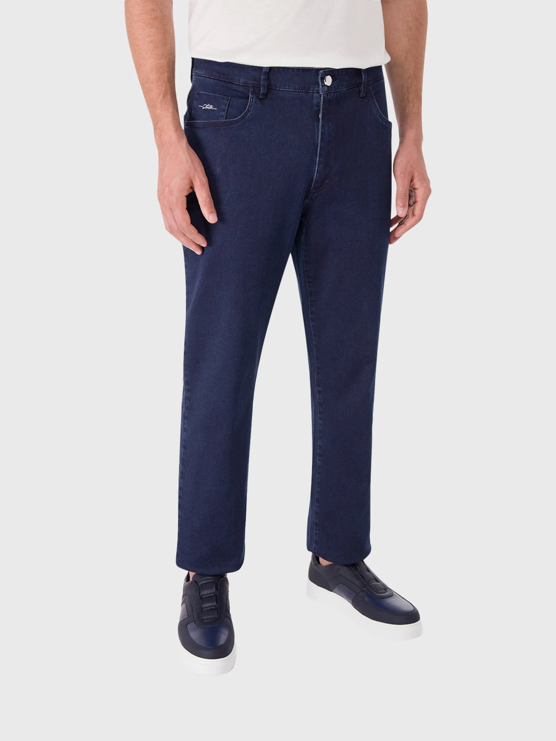 Regular Fit Jeans with Signature Plaque