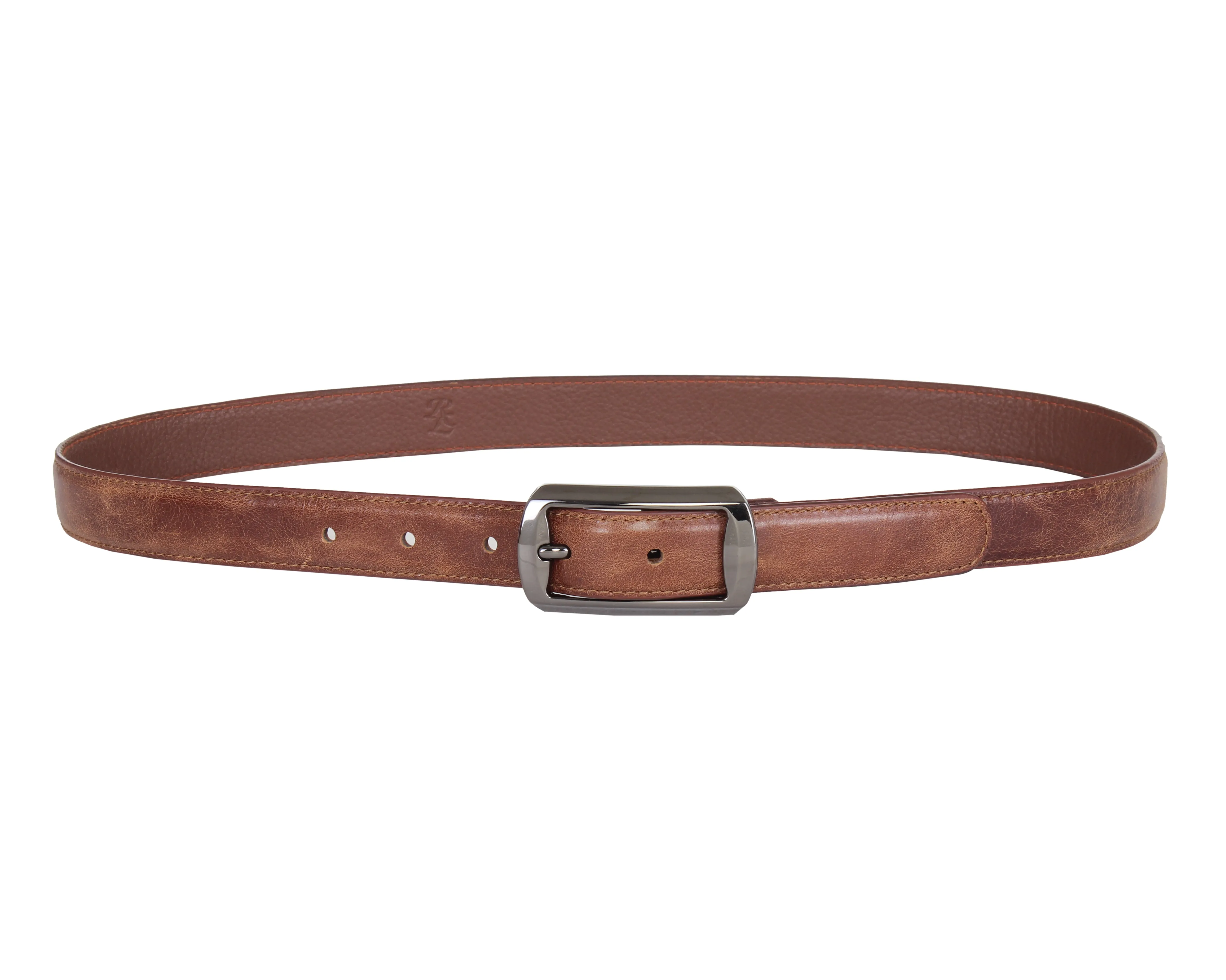 RL Crackle Leather Slimline Belt 25MM