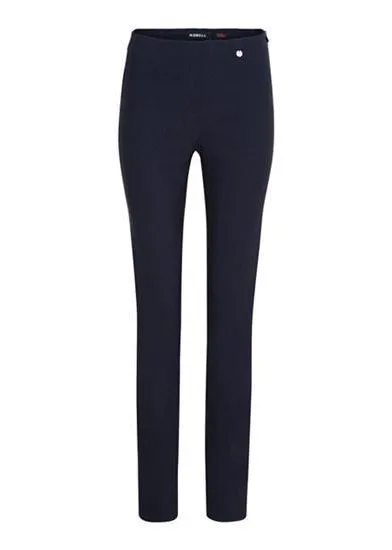 Rose Slim Full Length Trousers in Navy