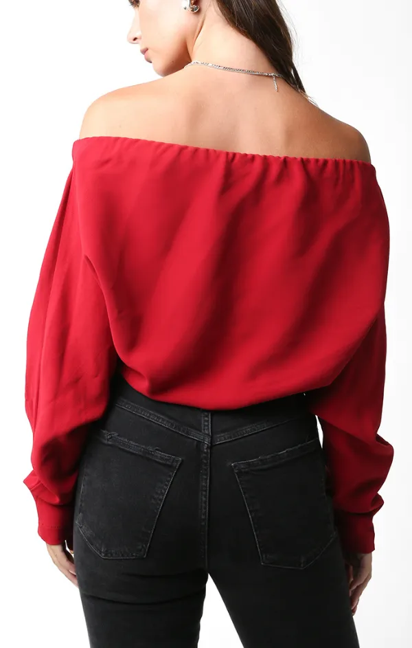 Scarlet Off Shoulder Crop