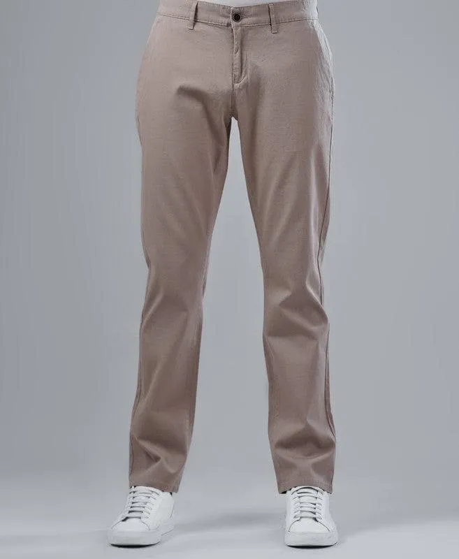 SLIM FIT CHINO TROUSERS  - KHAKI