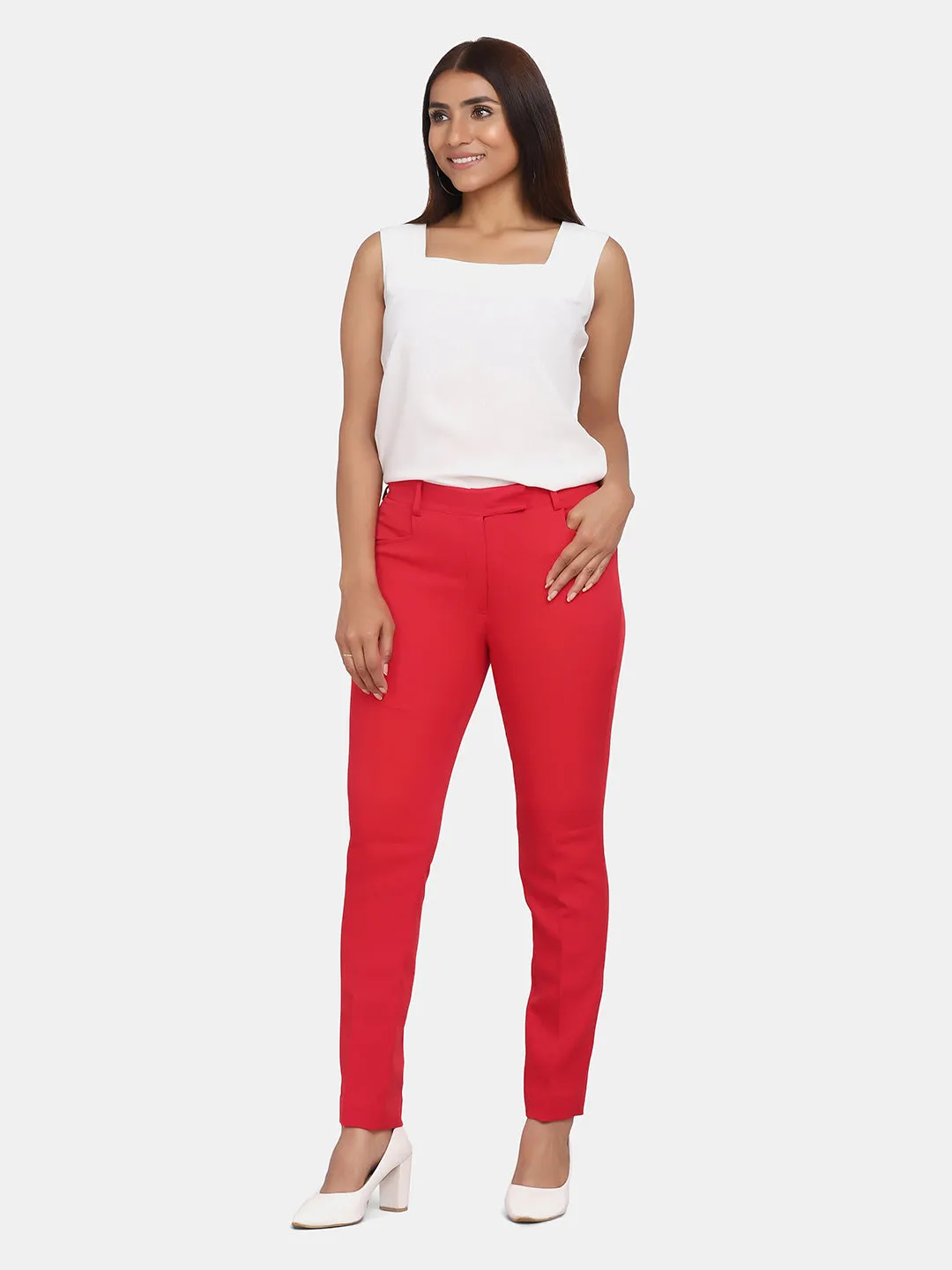 Slim Fit Trouser - Red