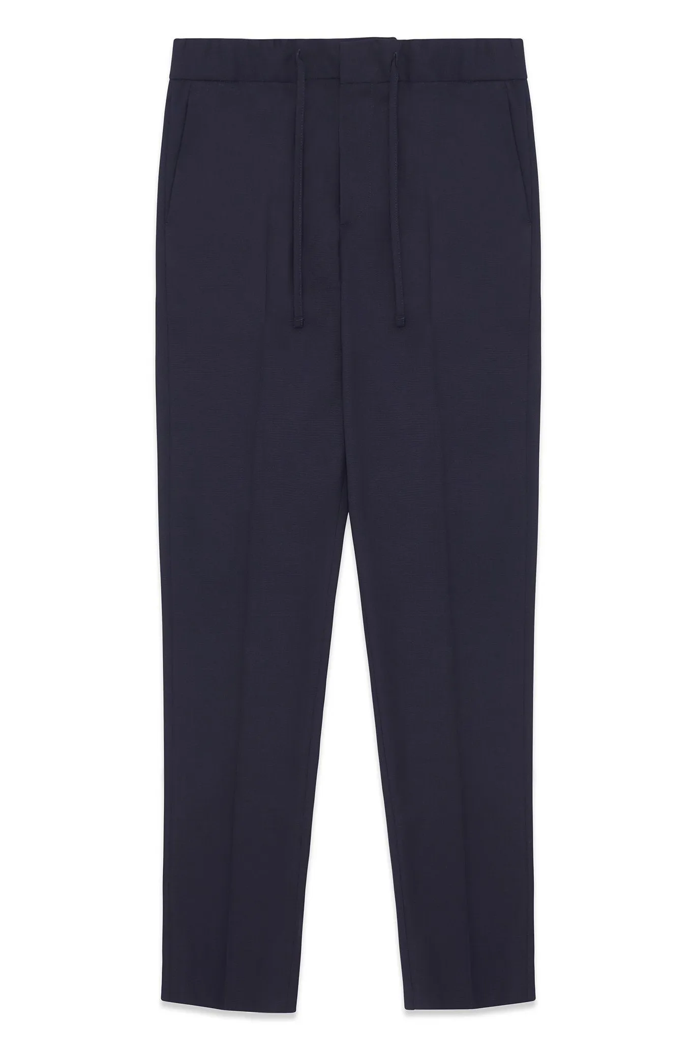 Slim Fit Wool Blend Drawstring Trouser