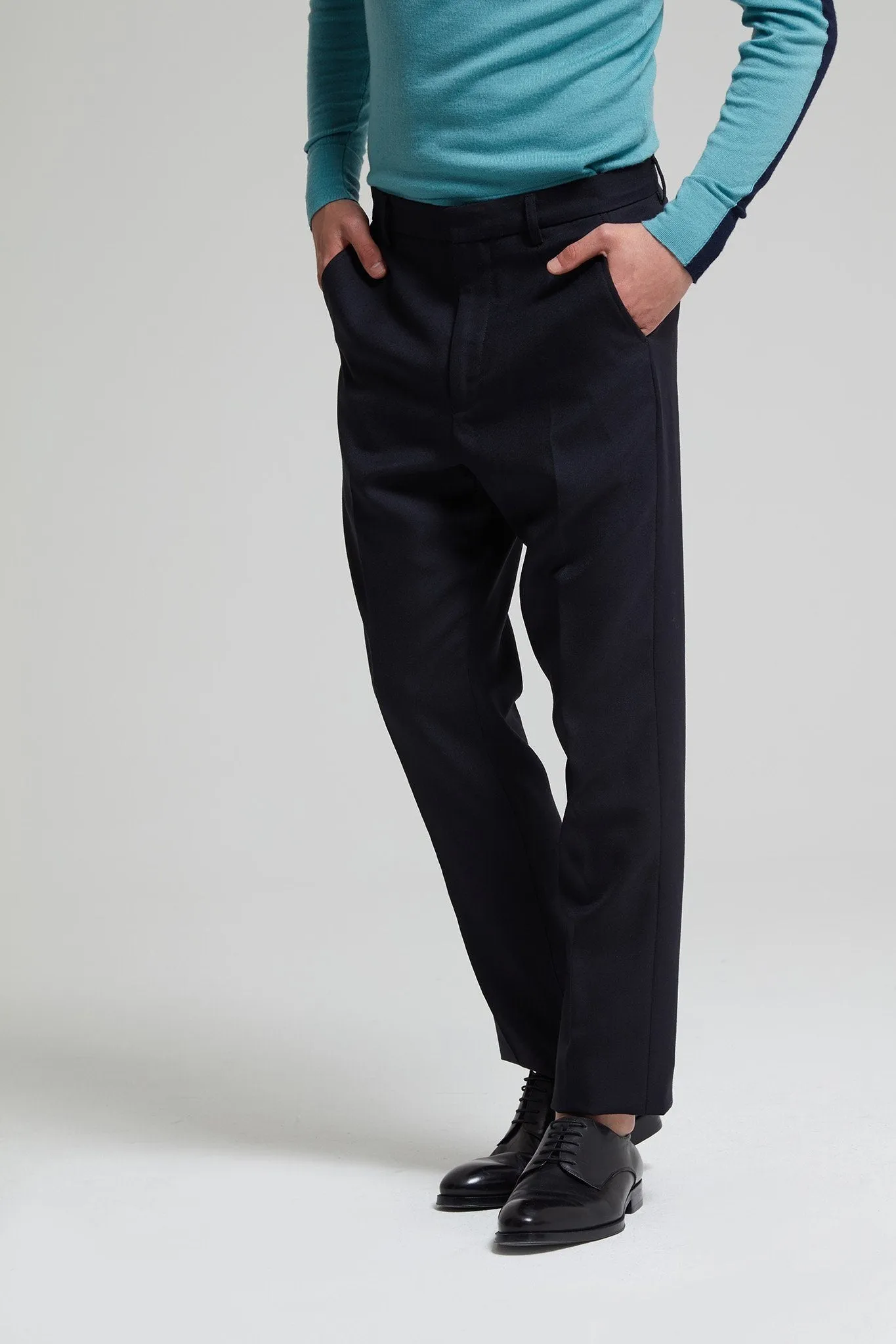 Slim Fit Wool-Blend Twill Trouser