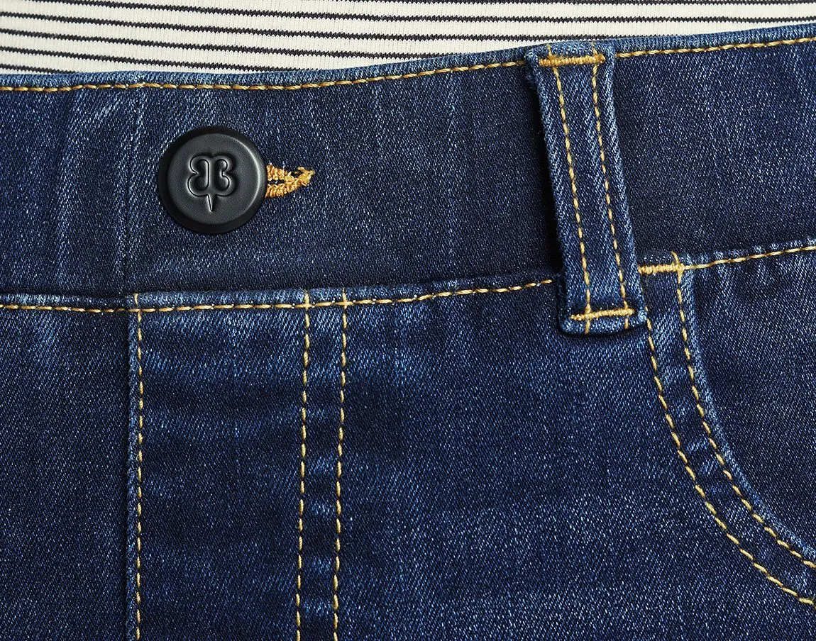 Straight-Leg | 4-Pocket Betabrand Yoga Denim (Dark Vintage Wash)