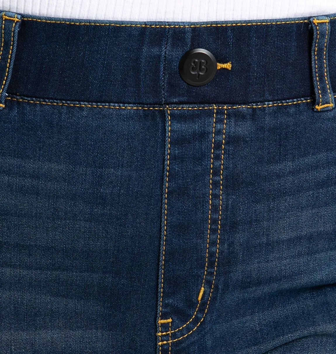 Straight-Leg | 4-Pocket Betabrand Yoga Denim (Dark Vintage Wash)